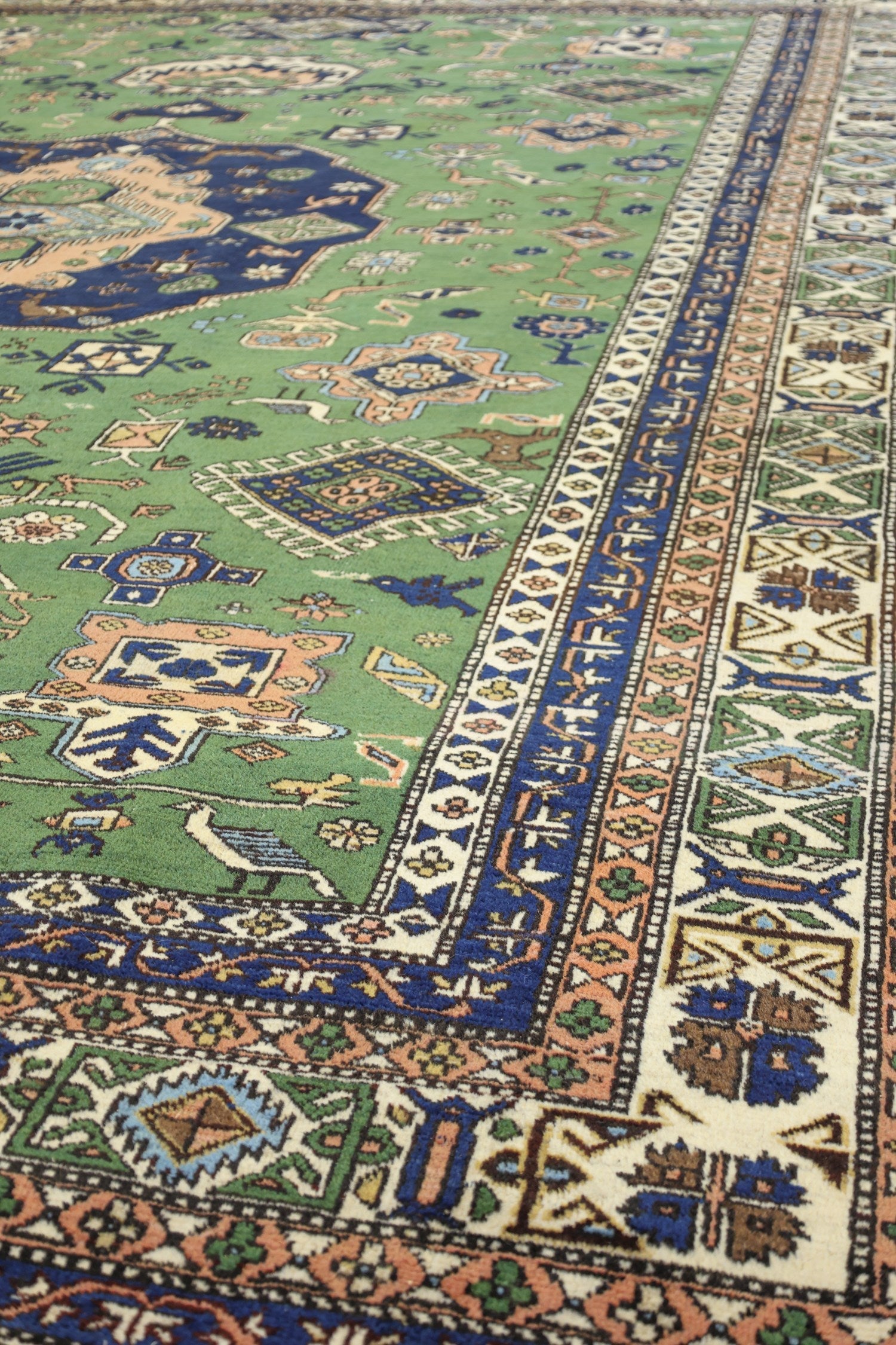Handwoven Antique Ardabil Tribal Rug - Persian Wool Carpet with Traditional Design, J75596 - Perfect for Living Room, Bedroom & Home Decor