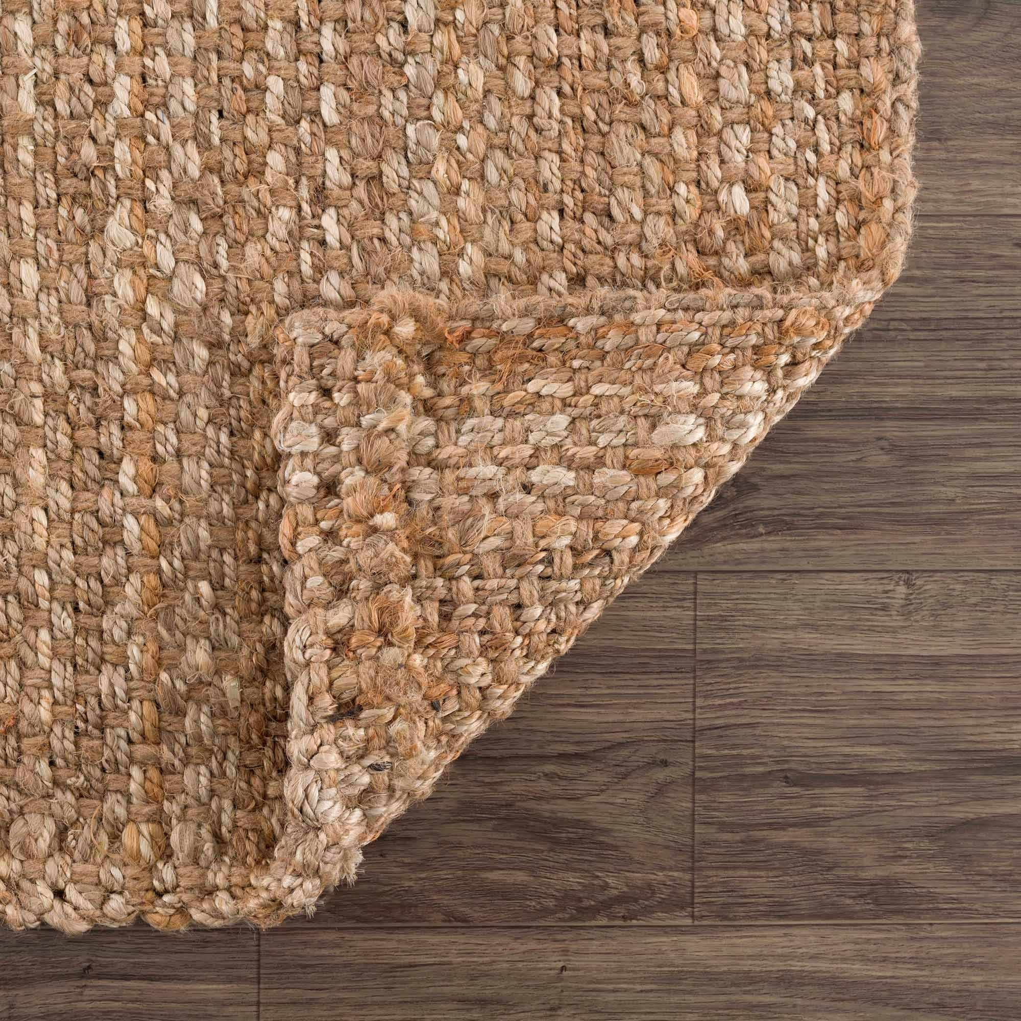Hauteloom Herndon Handwoven Seagrass Jute Rug - Natural Fiber Area Rug for Living Room, Bedroom - Eco-Friendly Farmhouse Style Carpet - Rattan Wicker Look - Brown 9' x 13' - Perfect for Boho, Coastal & Neutral Decor