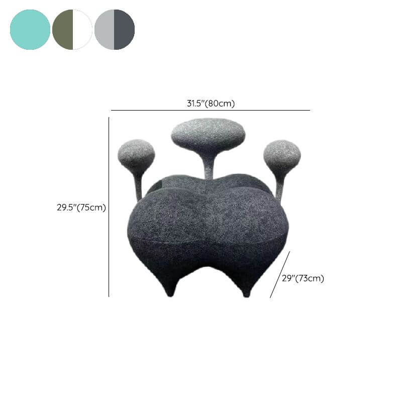 Stylish Solid Color Armchair with Fixed Back & Multicolor Upholstery - Button Tufted Design, 4 Sturdy Legs - Perfect for Living Room, Office or Reading Nook
