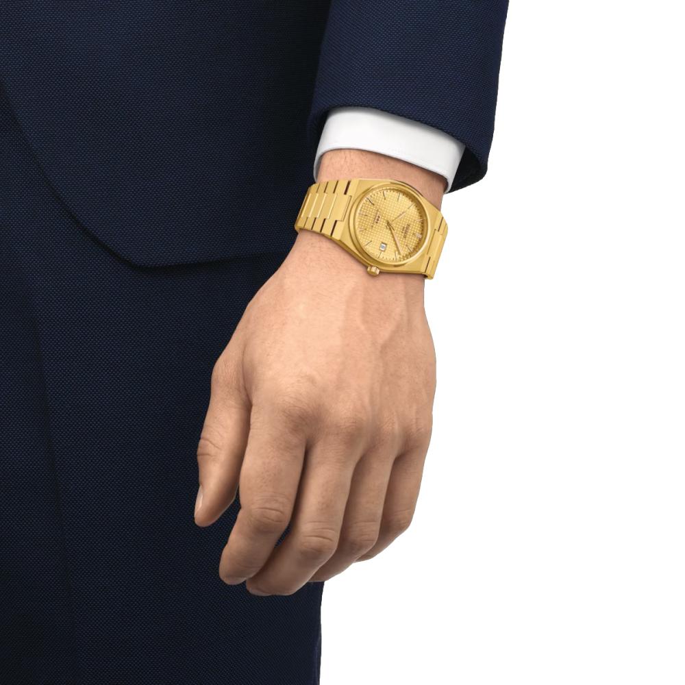 Tissot PRX Powermatic 80 Automatic Watch - 40mm Gold-Tone Stainless Steel Bracelet | Luxury Swiss Timepiece for Men, Business & Formal Occasions
