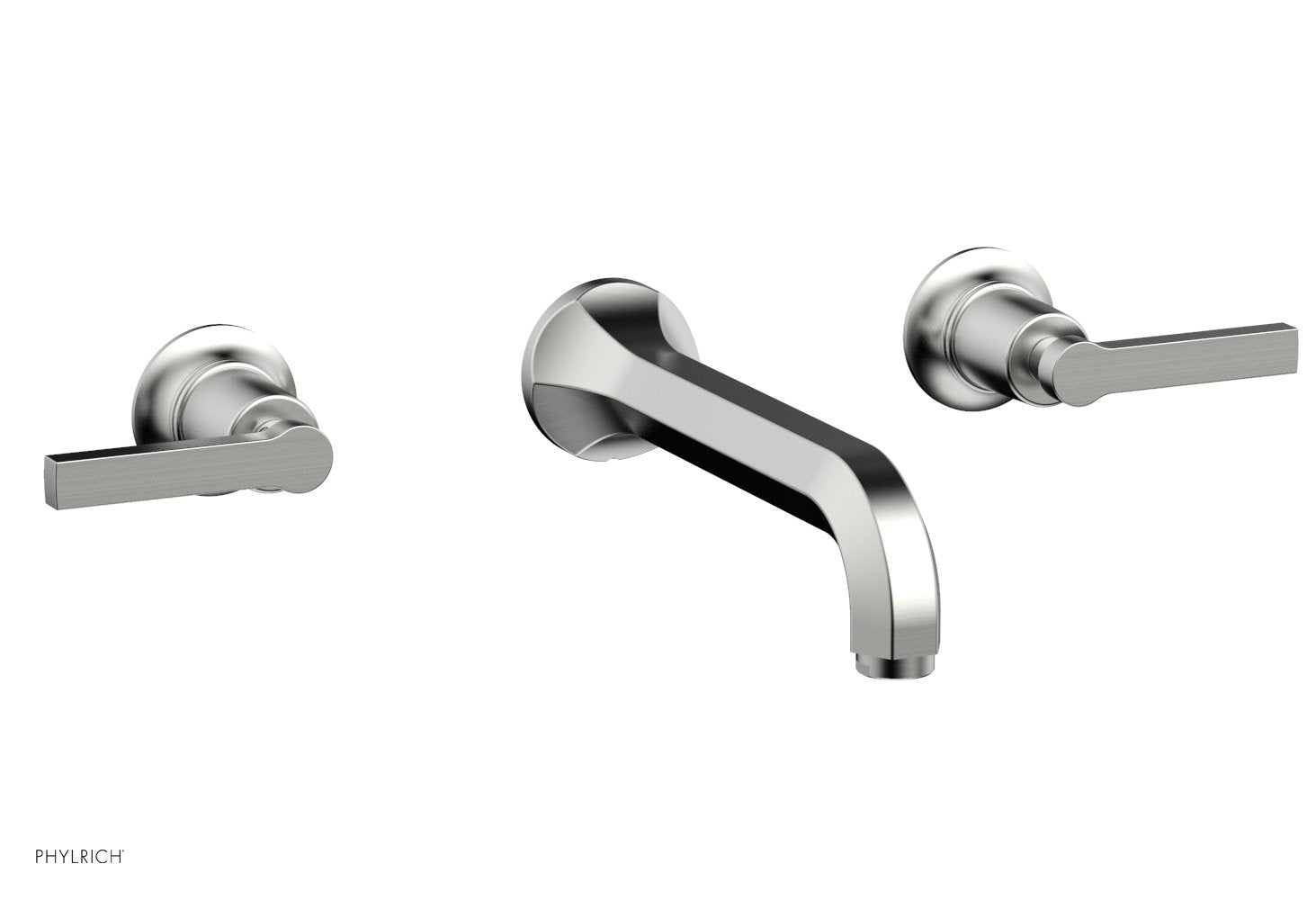 HEX MODERN Wall Mount Tub Faucet Set with Lever Handles - Model 501-57 - Perfect for Bathroom Renovation and Spa-Style Upgrades
