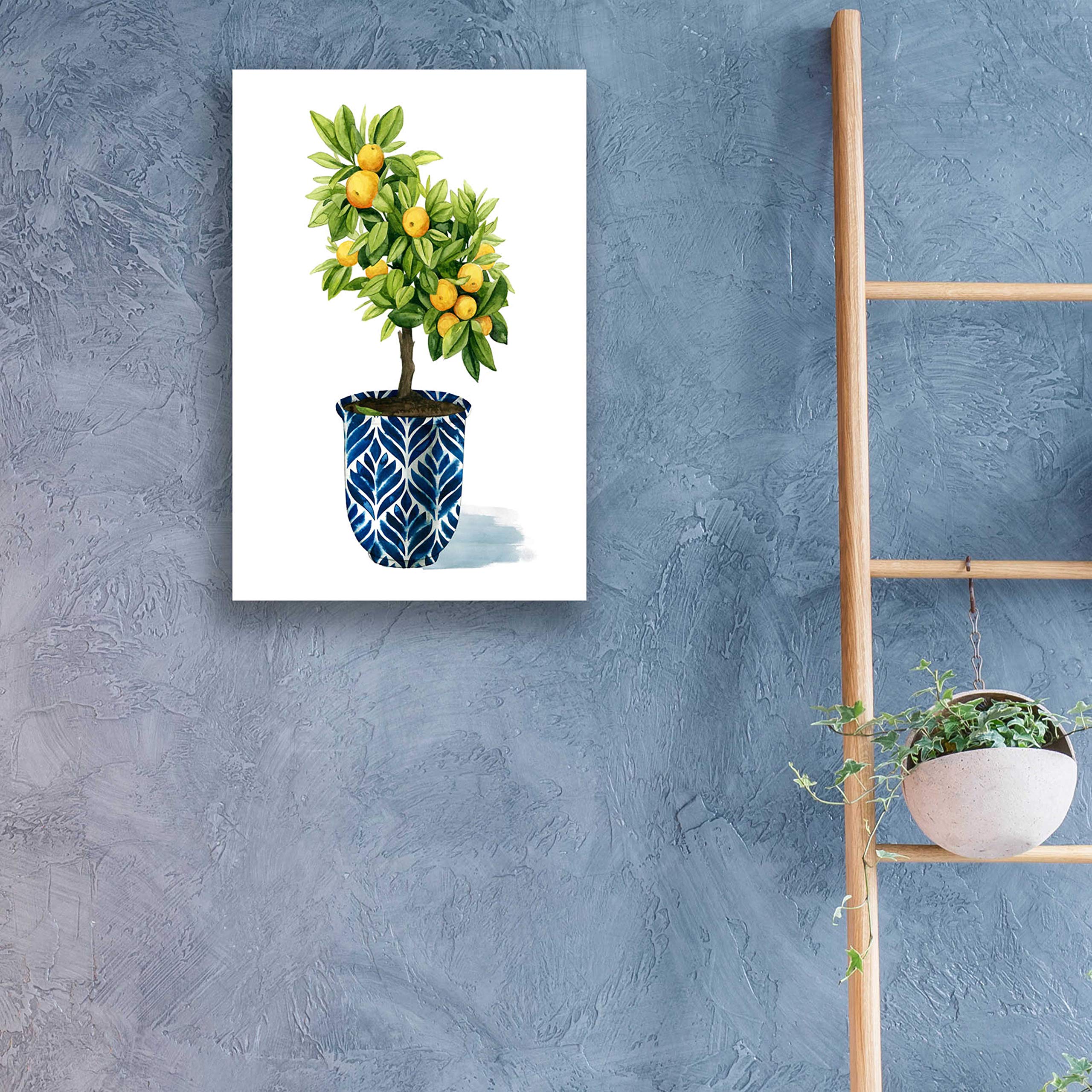 Grace Popp 'Fruit Tree I' Acrylic Glass Wall Art - 16x24 Inches Modern Home Decor - Perfect for Living Room, Bedroom & Office Decorations