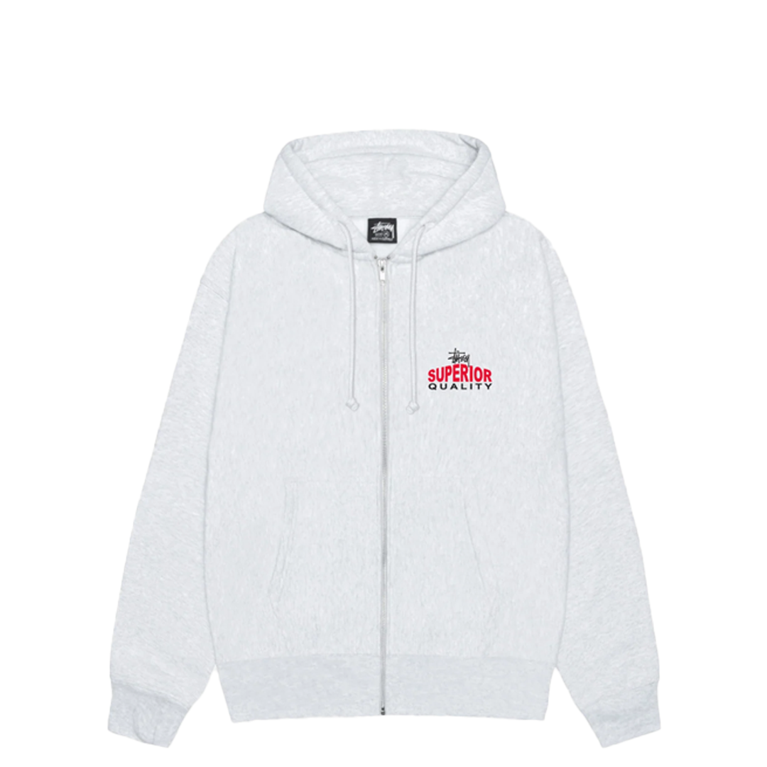 Premium Quality Zip-Up Hoodie in Ash Heather - Comfortable & Stylish for Casual Wear, Gym, and Outdoor Activities