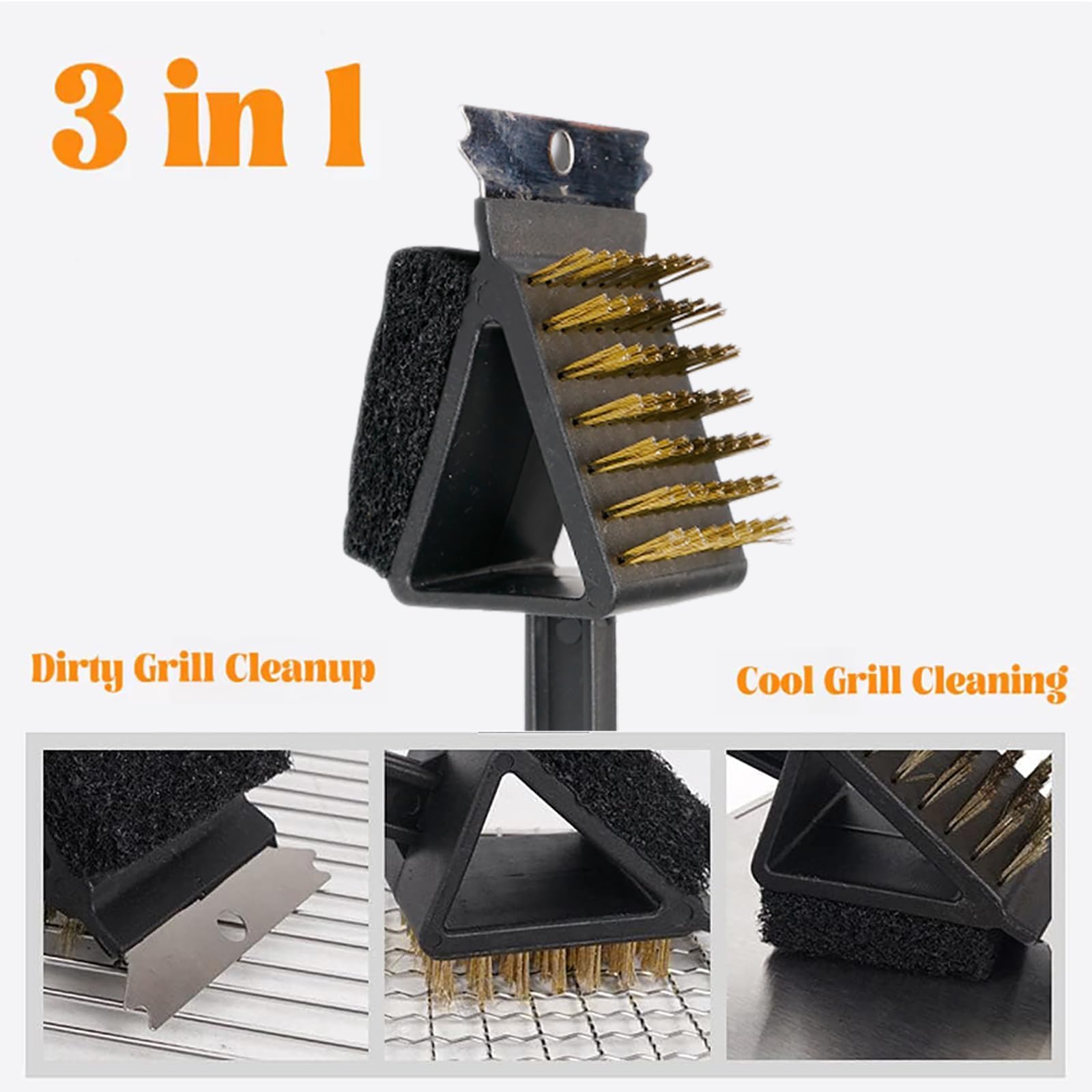 Premium BBQ Mop & Grill Brush Set - 10-Piece Stainless Steel Outdoor Grilling Tools Kit for Backyard, Camping & Tailgating | Heavy-Duty Basting Brush, Scraper & Cleaning Accessories