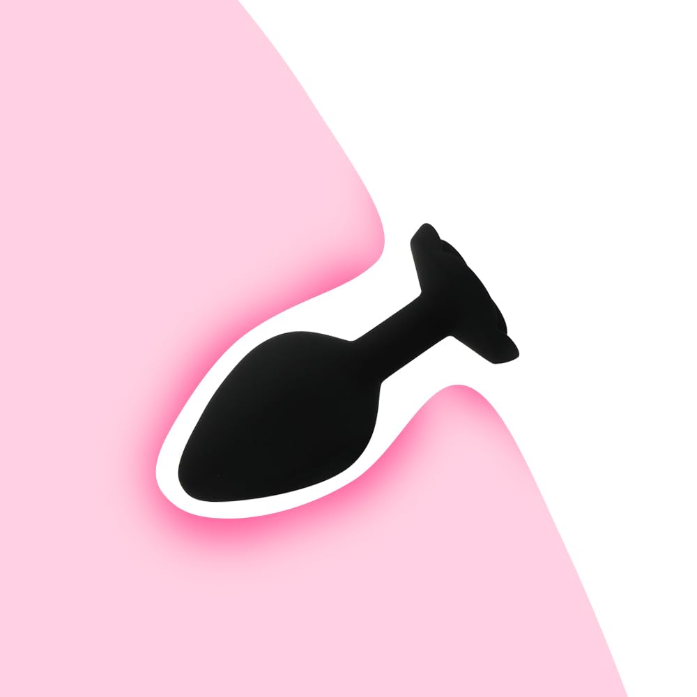 Premium Silicone Anal Plugs Set - 3 Pcs Floral Design Anal Training Kit for Adults (Black) | Comfortable & Body-Safe | Perfect for Beginners & Advanced Play | Enhance Intimacy & Explore Sensations
