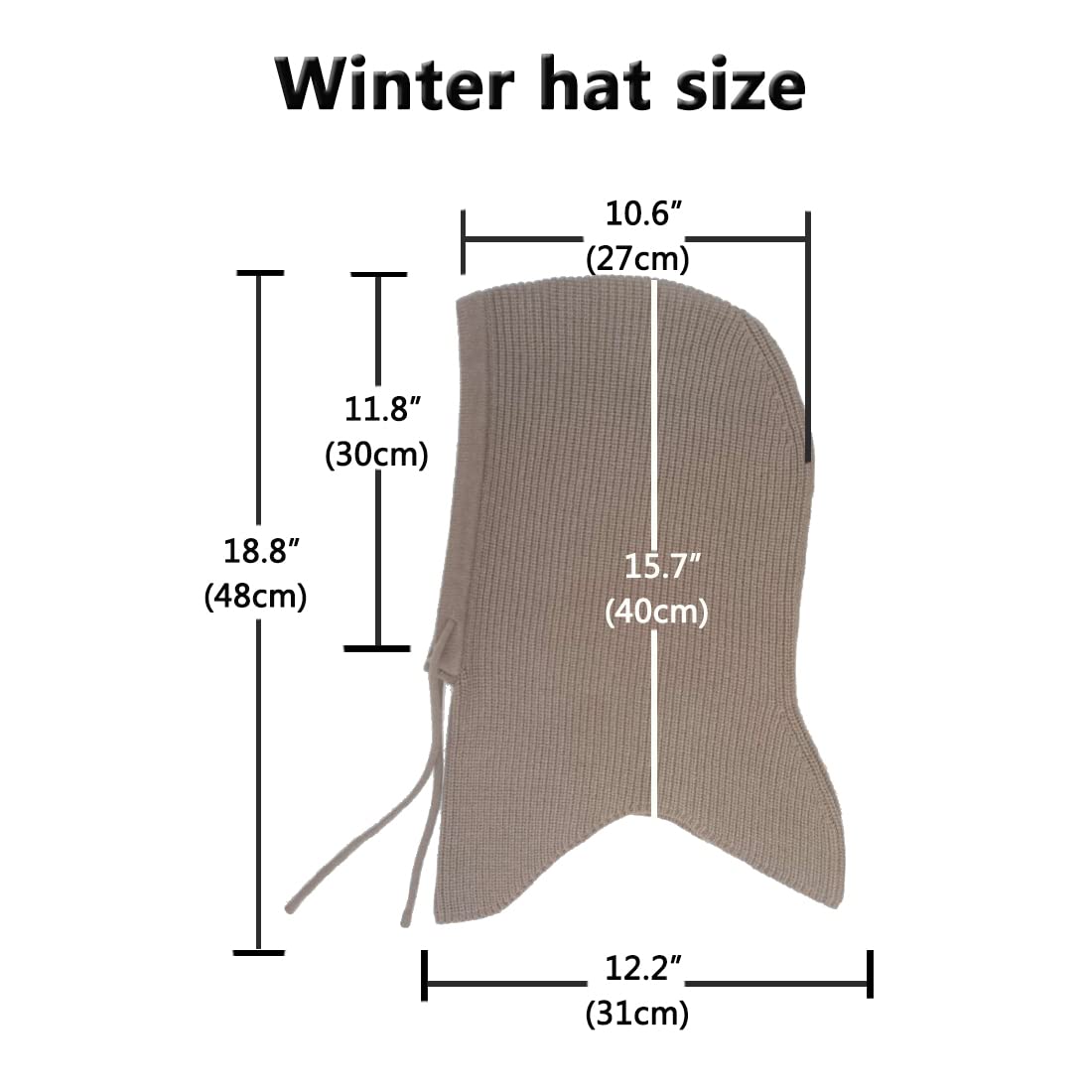 Facecozy Winter Hats for Women & Men - Wool Blend Hooded Scarf, Balaclava, Knit Skull Cap Beanie & Neck Gaiter - Warm Cold Weather Accessories for Skiing, Snowboarding & Outdoor Activities