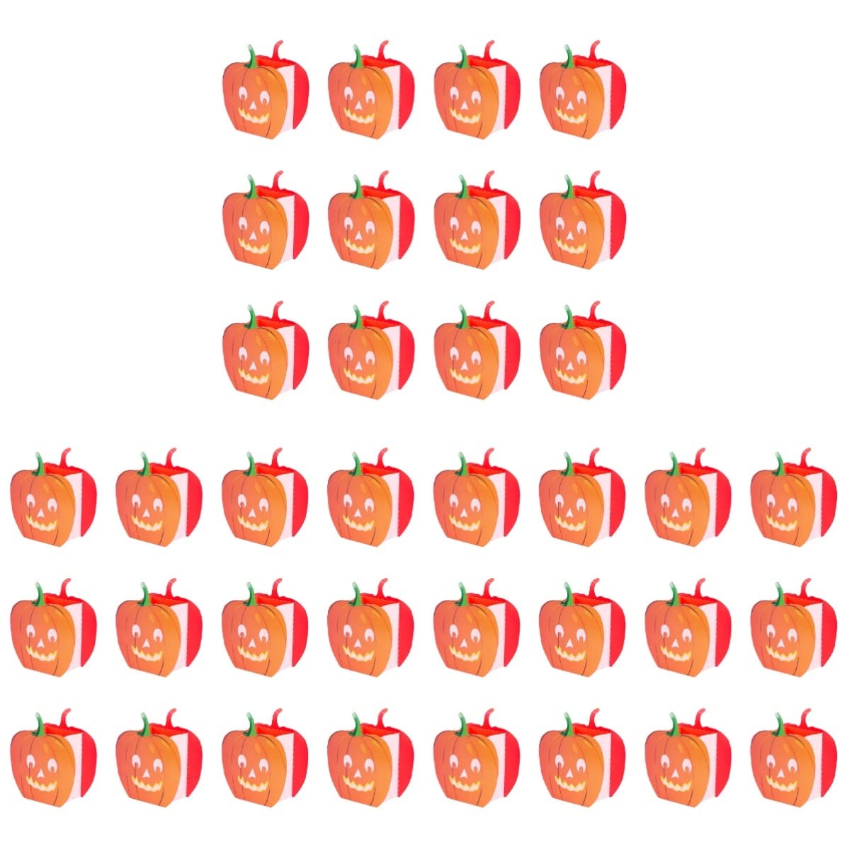 Abaodam 36-Pack Luminary Candle Holders - Decorative Halloween Pumpkin Lantern Bags for Outdoor Pathway Lighting, Party Decorations & Holiday Displays