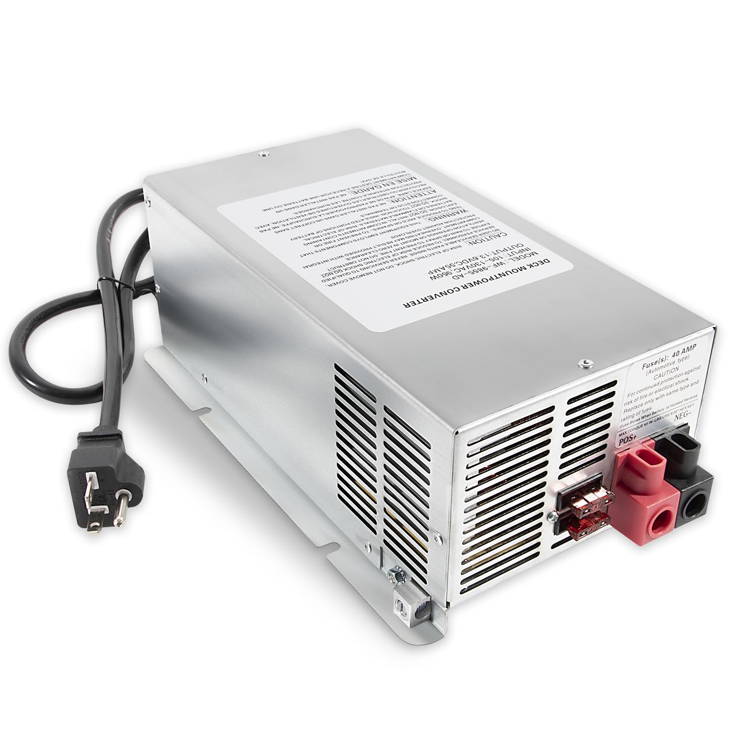 WF-9855 55 Amp RV Lithium-Ion Charger/Converter - Replacement for 9800 Series | Deck Mount Power Supply for RV, Trailer & Camper | Fast Charging & Battery Maintenance for Boondocking & Off-Grid Adventures