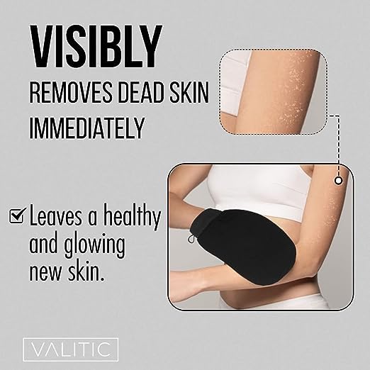 BANIRA Exfoliating Bath Scrub Glove for Body & Face - Dead Skin Remover & Tan Removal - Magic Peeling Glove for Smooth Skin (Multicolor) - Perfect for Spa, Shower & Skincare Routine