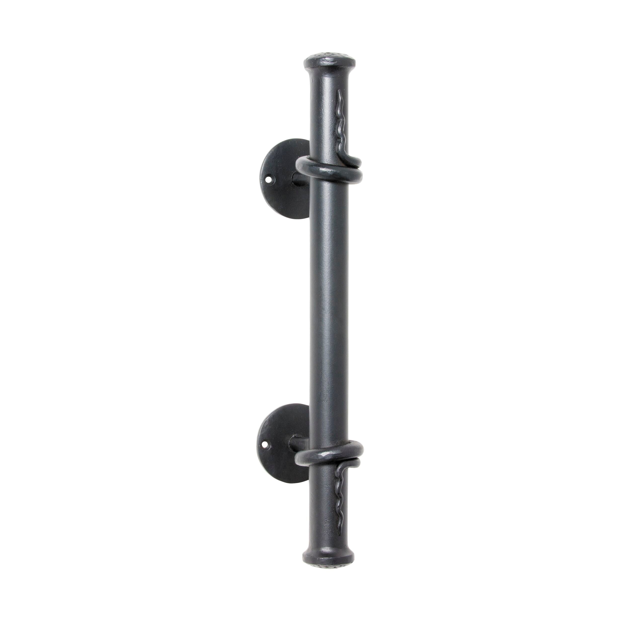 1922 Pull Handle Bar - Iron Matte Black - 420mm Height x 92mm Projection - Heavy Duty Cabinet & Drawer Pulls for Kitchen, Bathroom, Office Furniture Hardware