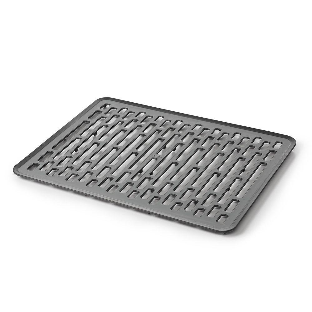 OXO Large Silicone Sink Mat - Non-Slip Drain Board Protector for Kitchen Sink | Dish Drying Rack Liner | Fits Standard Double Bowl Sinks | Easy to Clean & Durable