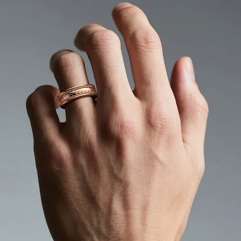 7mm Twisted Rope Men's Wedding Band Ring - 14K Gold, Sterling Silver & Tungsten Options - Perfect for Engagement, Anniversary & Special Occasions