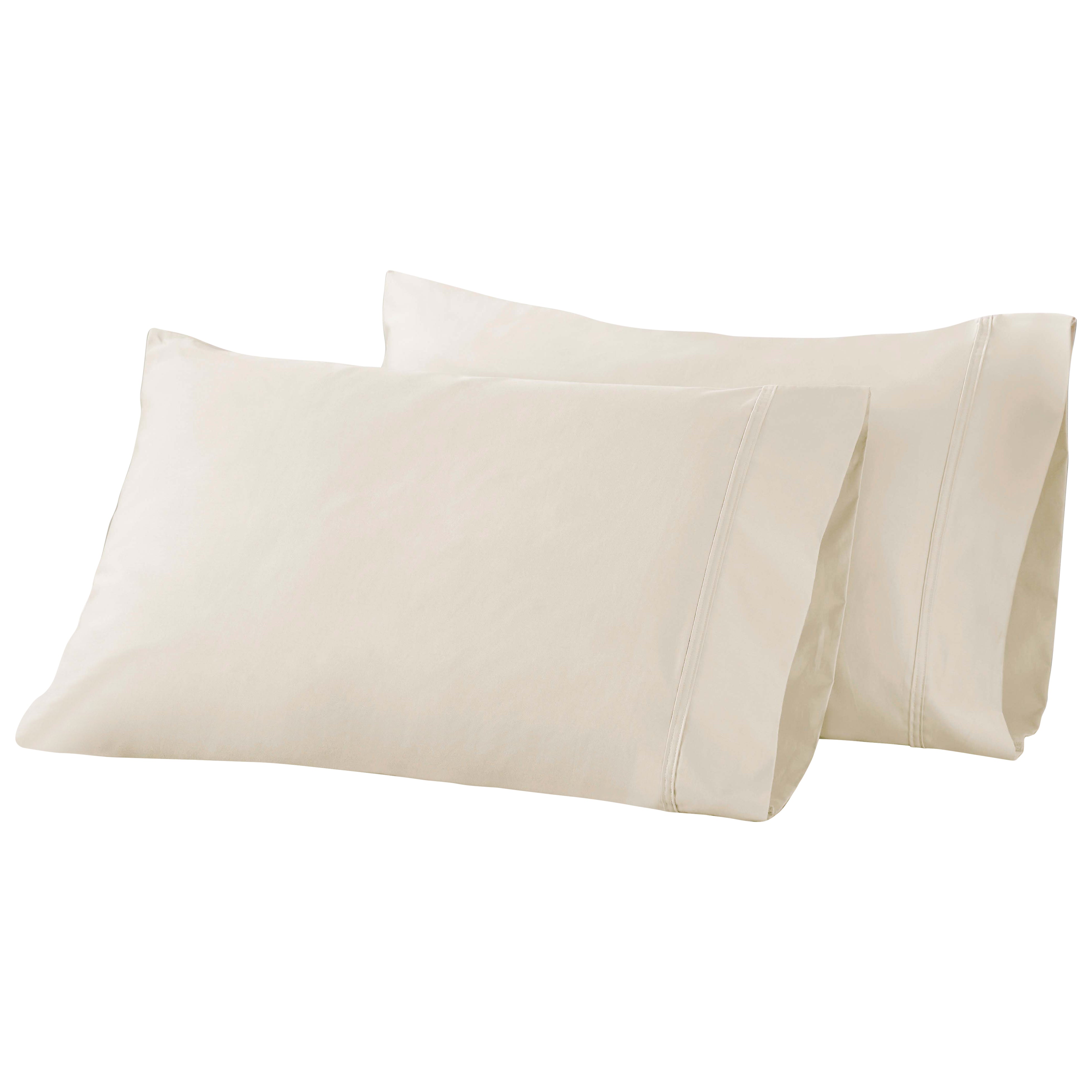 Premium 850 Thread Count 100% Cotton Solid Pillowcases Set of 2 - Ultra Soft Bedding for Luxury Hotels & Home Decor