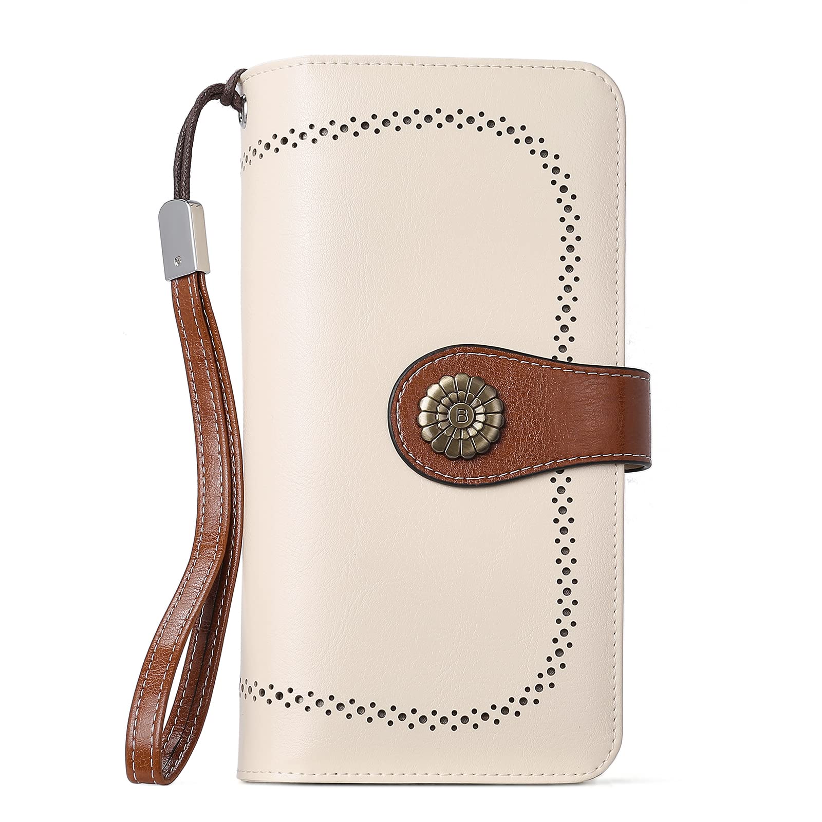 BOSTANTEN Women's Leather Wallet with RFID Blocking - Large Capacity Fashion Wallet for Everyday Use, Travel & Shopping