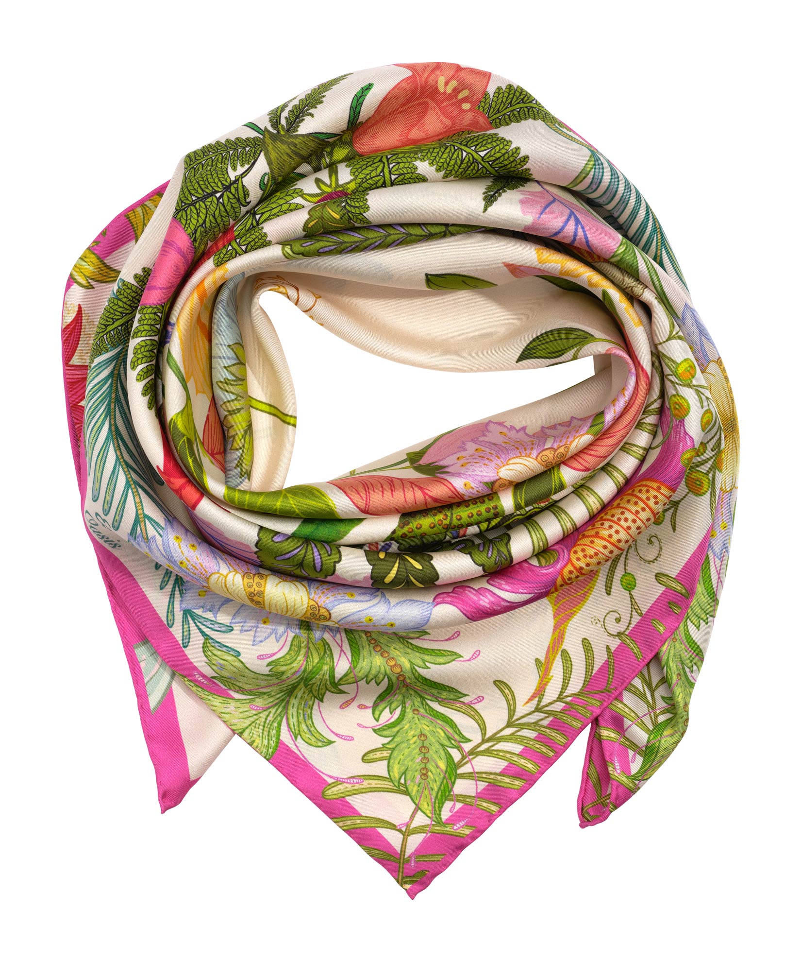 Oasis 35 Silk Square Scarf - Luxury Fashion Accessory for Women, Elegant Square Silk Scarf for Office, Travel & Special Occasions