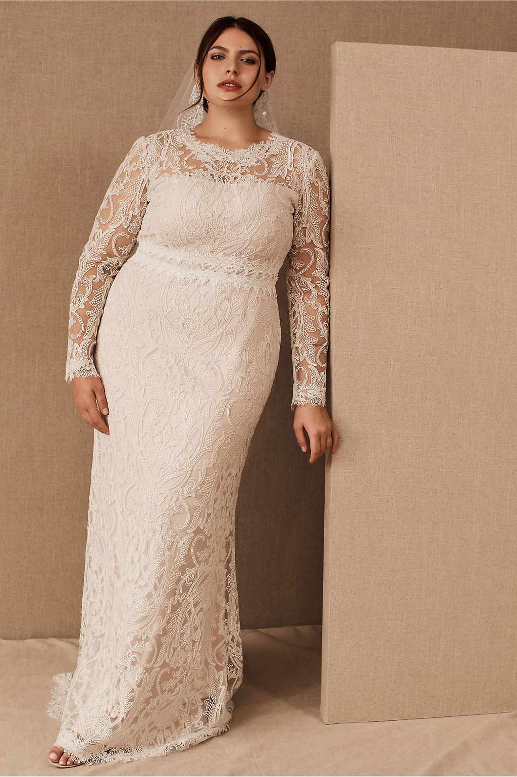 BHLDN Tadashi Shoji Didion Wedding Gown - Elegant Lace Bridal Dress for Beach, Garden & Formal Ceremonies