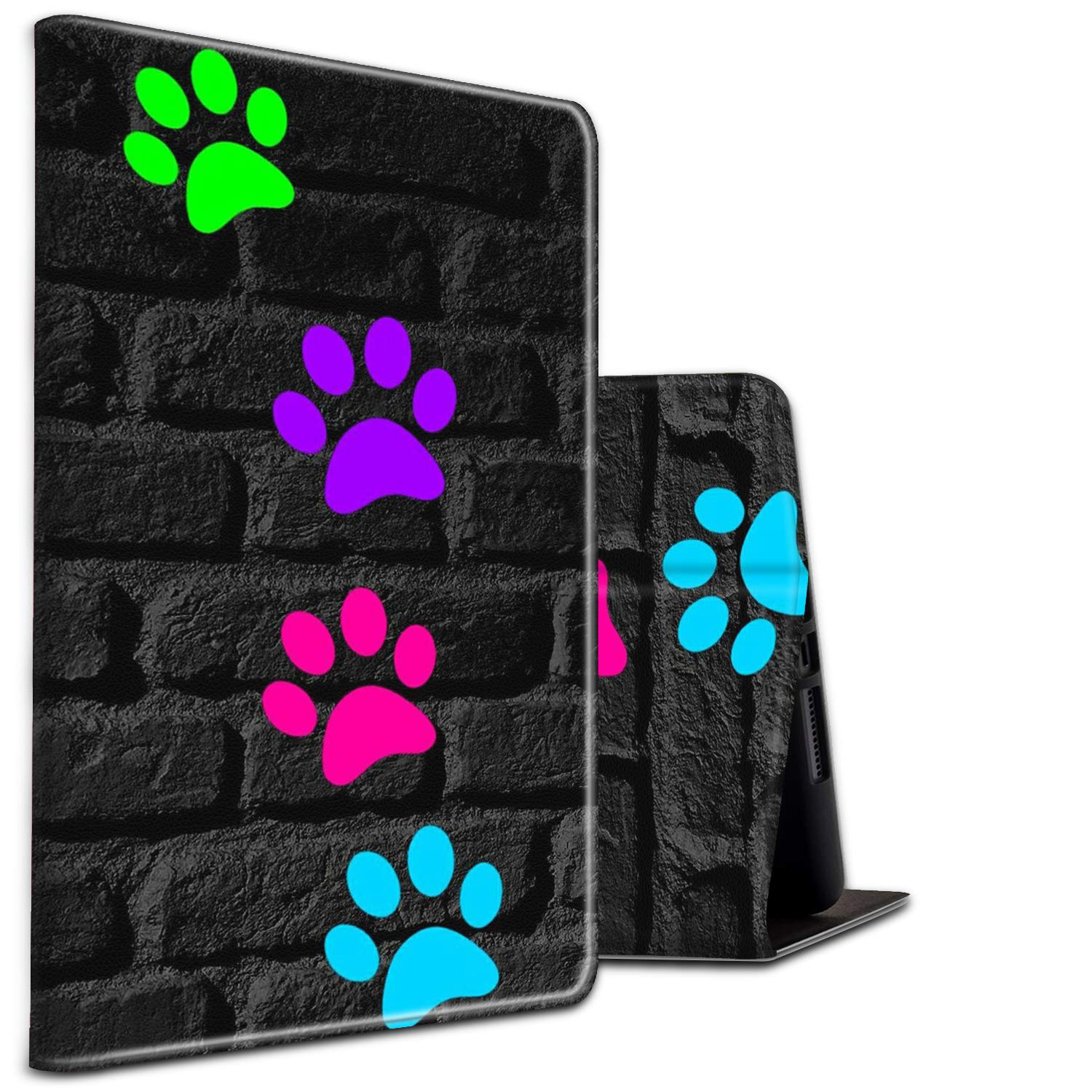 Skyfree Slim Lightweight Protective Stand Cover with Auto Wake/Sleep for iPad Air 2, iPad 3 & iPad 4 - Cute Paw Print Design | Perfect for Work, Travel & Home Use