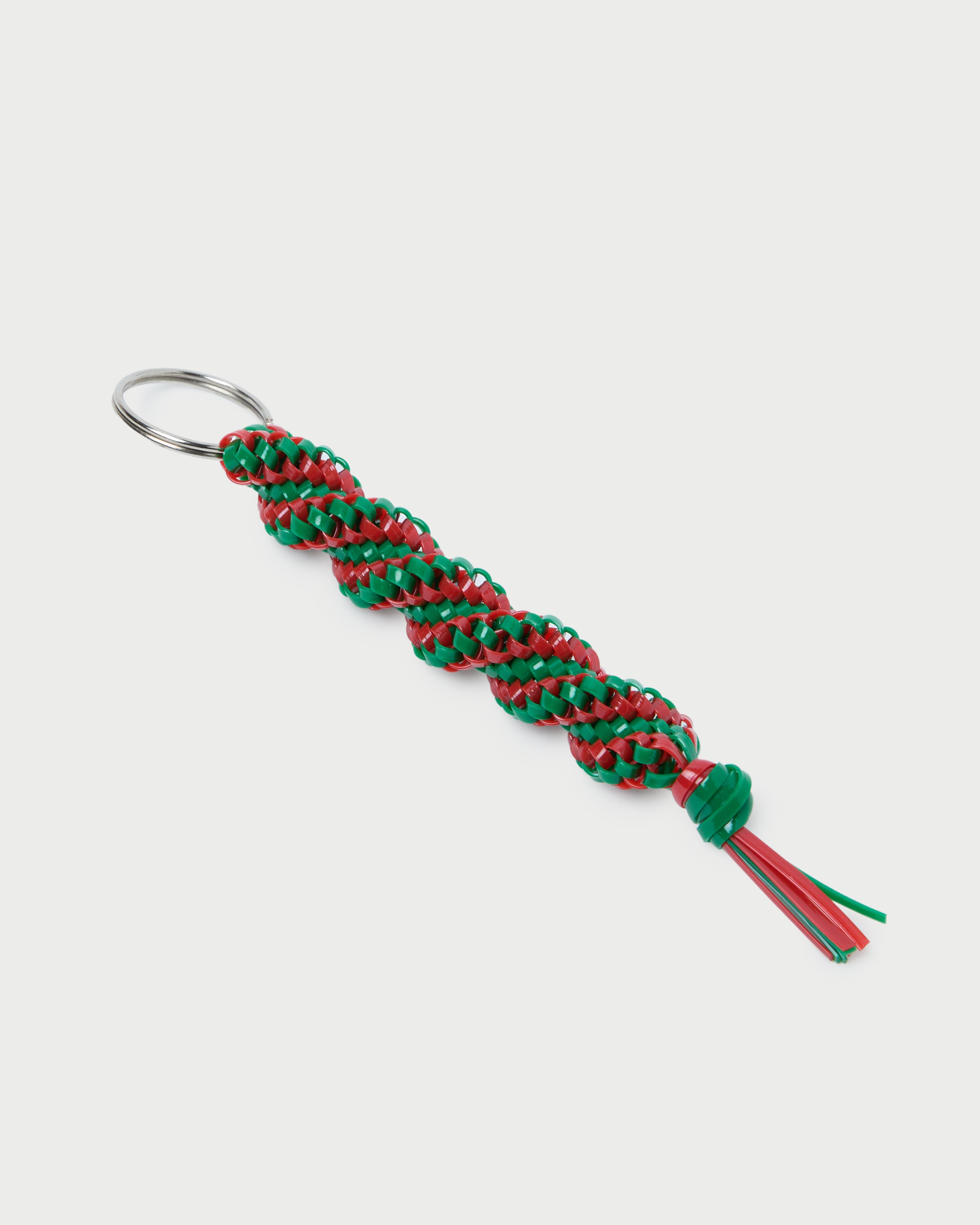 Twisted Red and Green Keychain - Durable & Stylish Key Ring for Home, Office, Car Keys - Perfect for Gifts, Travel, and Everyday Use