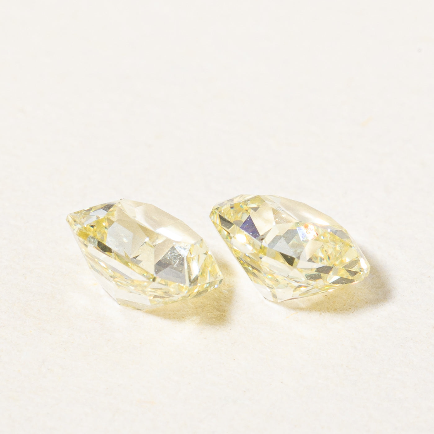 0.66ctw VS1 Fancy Yellow Radiant Cut Loose Diamond Pair | Natural Yellow Diamonds for Engagement Rings & Jewelry Making | Perfect for Wedding Bands & Custom Jewelry Designs