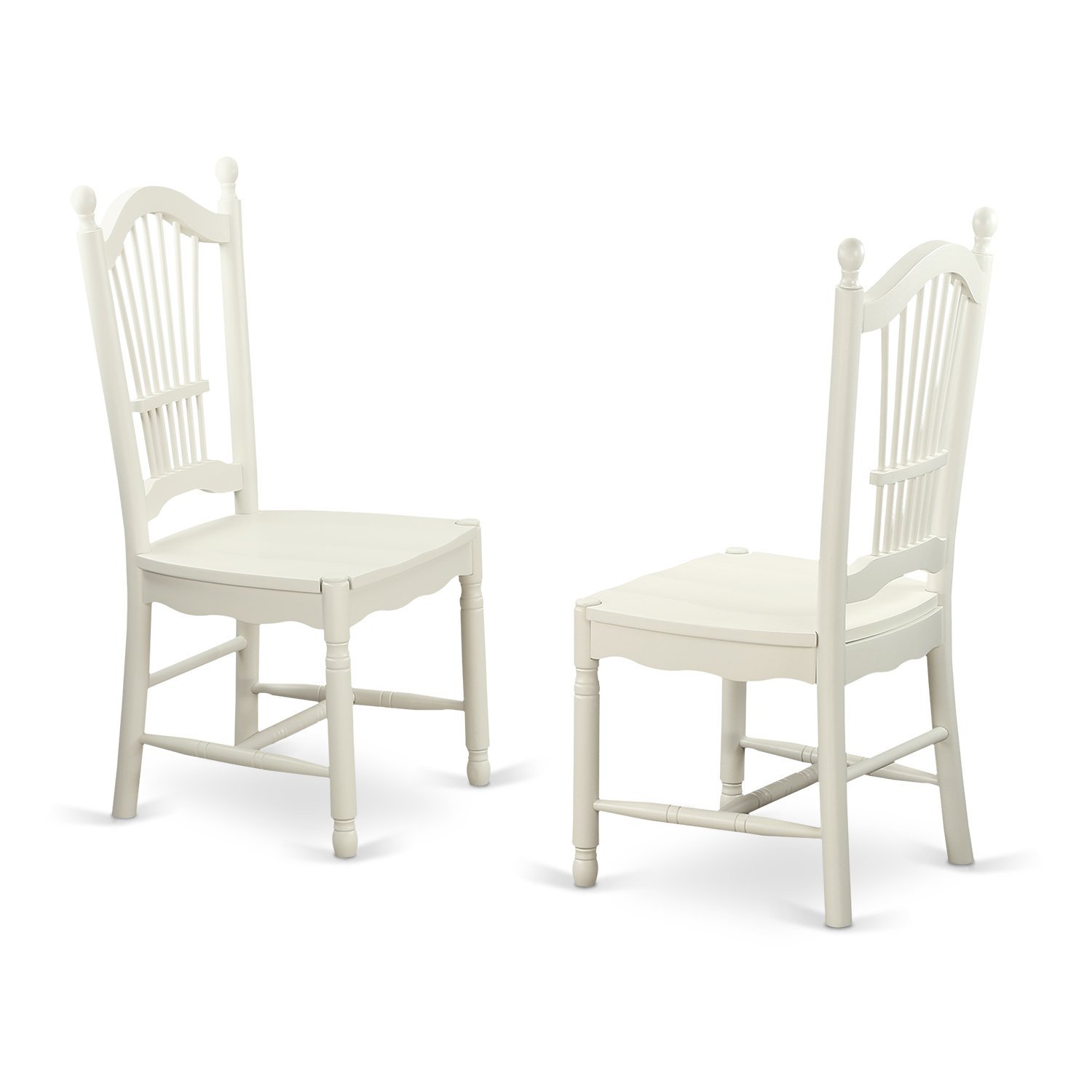 East West Furniture CADO5-LWH-W 5-Piece Dining Set with Rectangle Table & 4 Chairs, 36x60 Inch, Linen White - Perfect for Small Kitchen, Breakfast Nook, and Apartment Dining Areas