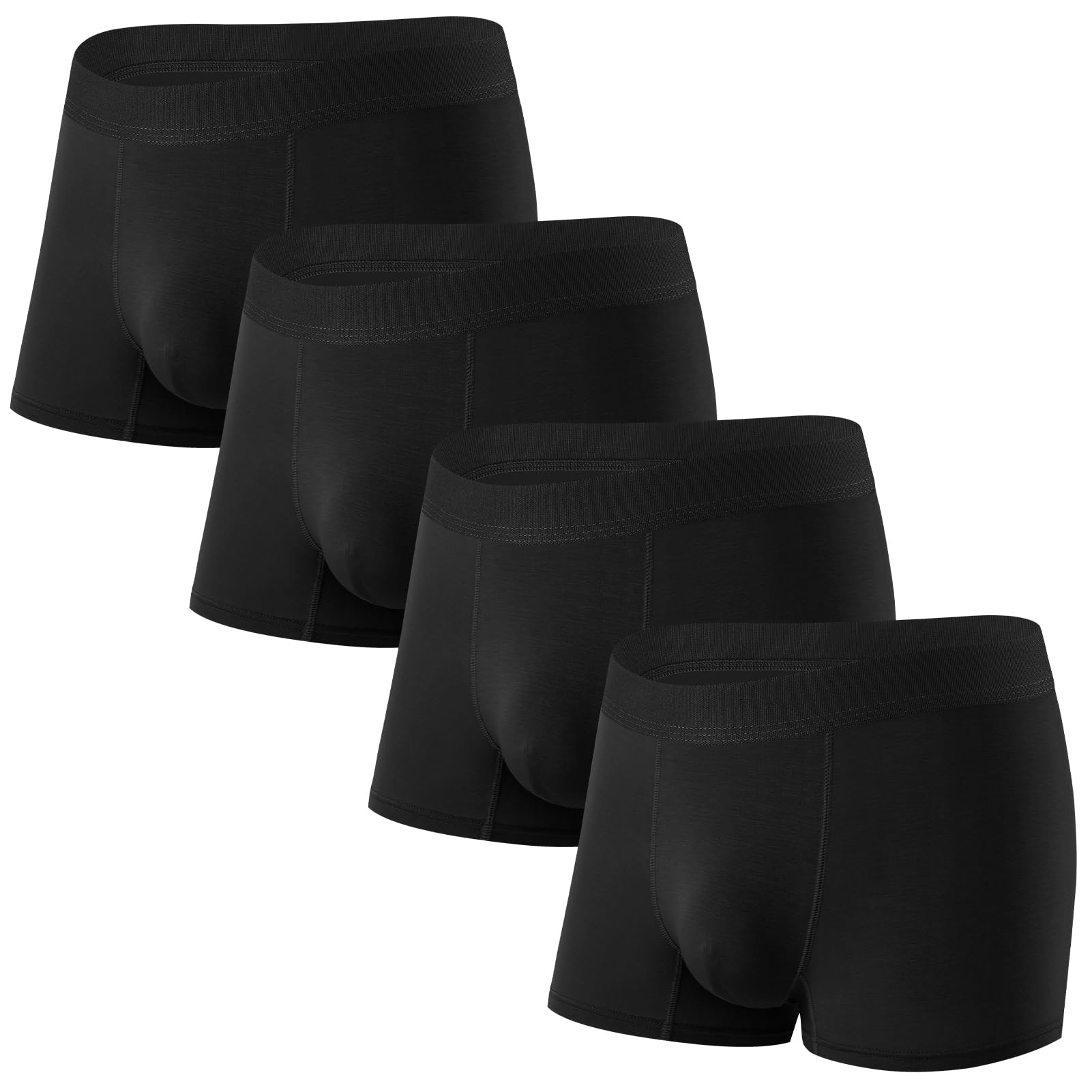 5Mayi Men's Bamboo Viscose Boxer Briefs - 3 Pack Breathable Soft Underwear with No Open Fly - Perfect for Daily Wear, Workout & Travel