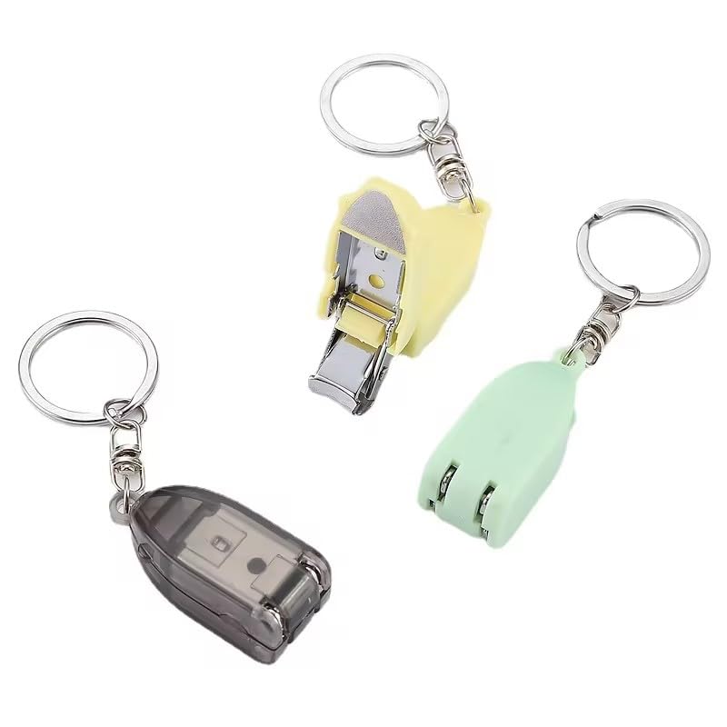 Premium Stainless Steel Travel Keychain Nail Clippers - Foldable Mini Nail Cutter with Nail File for Thick Nails | Portable Manicure Tool for Travel, Gym, Office & Everyday Carry (EDC)