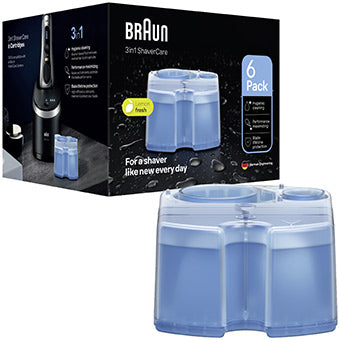 Braun Clean & Renew Refill Cartridges 6 Pack - New Version OEM Replacement - Perfect for Electric Shaver Maintenance & Travel Convenience
