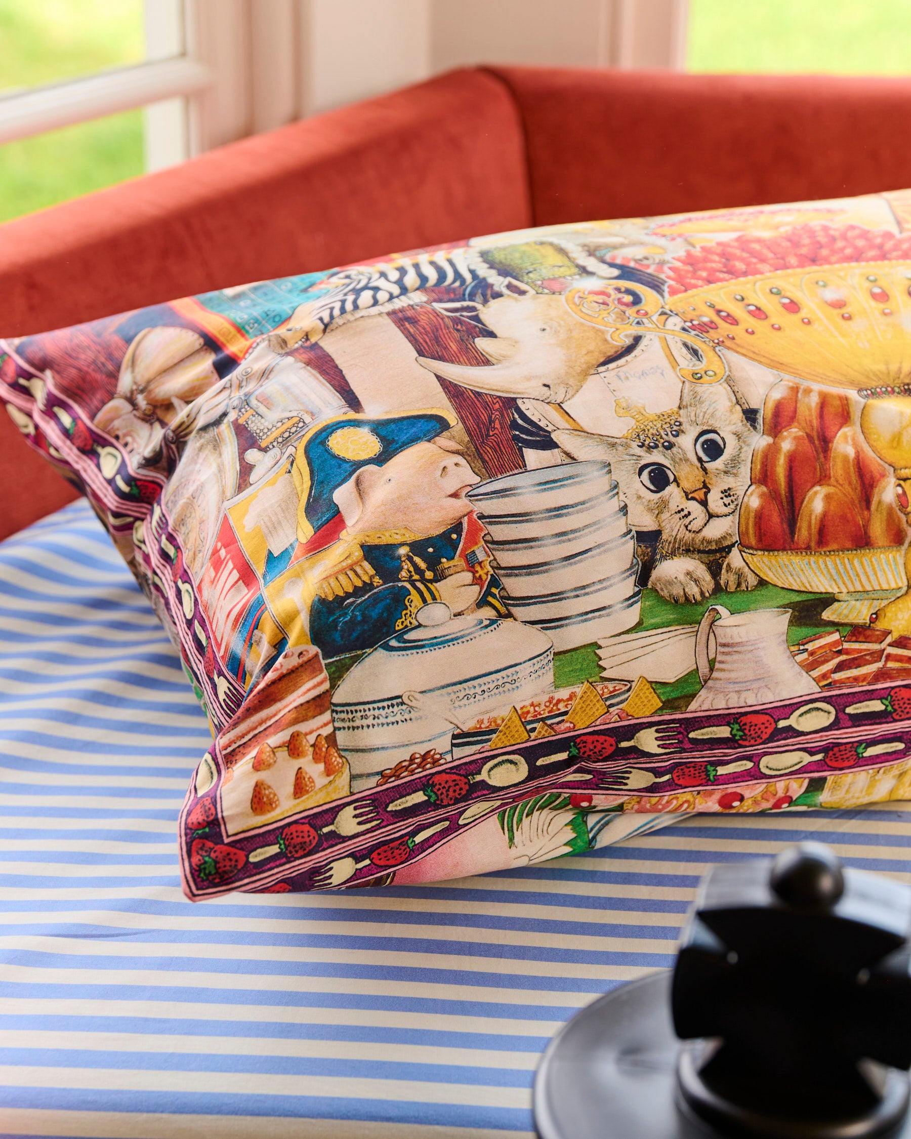 Kip&Co x Eleventh Hour Feast Your Eyes Organic Cotton Pillowcase Set - Soft & Breathable Bedding for Home Decor, Guest Room & Luxury Hotel Style - Perfect for Eco-Friendly Sleep & Stylish Bedroom Makeover