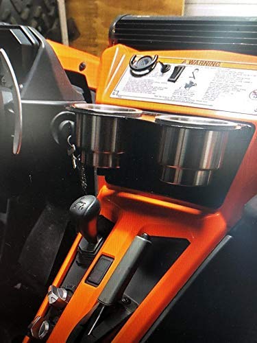 Yamaha YXZ 1000 SS R SE Cup Holder Dash Panel - Jumbo Stainless Steel Drink Holders for Off-Road UTV Accessories - Perfect for Racing, Camping & Outdoor Adventures