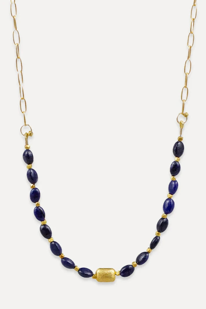 Elegant Blue Sapphire Echo Necklace for Women | Sterling Silver Pendant Jewelry Gift for Her | Perfect for Weddings, Anniversaries & Special Occasions
