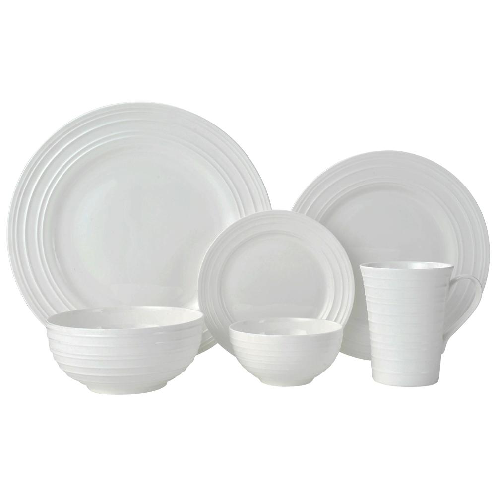 36-Piece Swirl Bone Dinnerware Set - Service for 6, Elegant Tableware for Dinner Parties, Family Gatherings & Holiday Entertaining