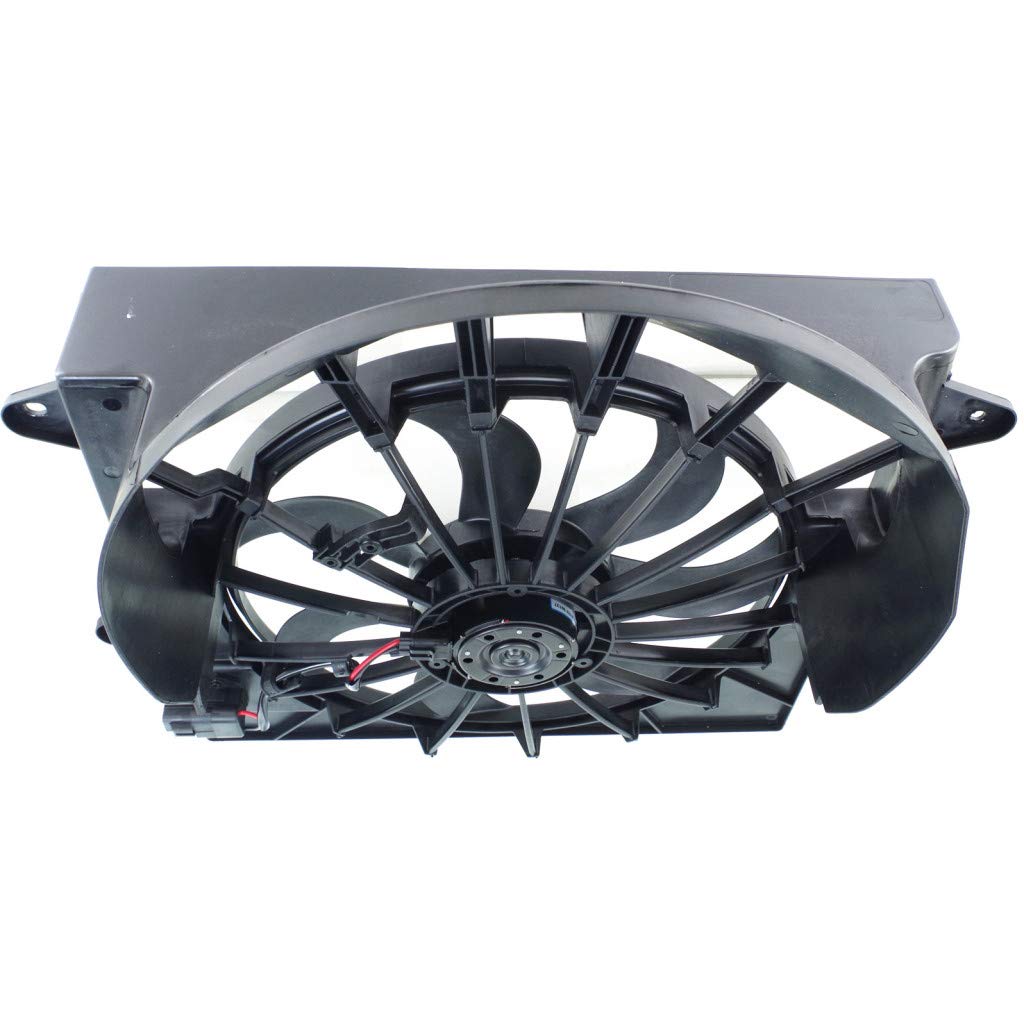 Jeep Commander Radiator Fan 2008-2010 Replacement - Single Fan with Motor for 3.7L & 4.7L Engine - OEM CH3117105 & 55037969AB - Perfect for Cooling System Repair & Maintenance