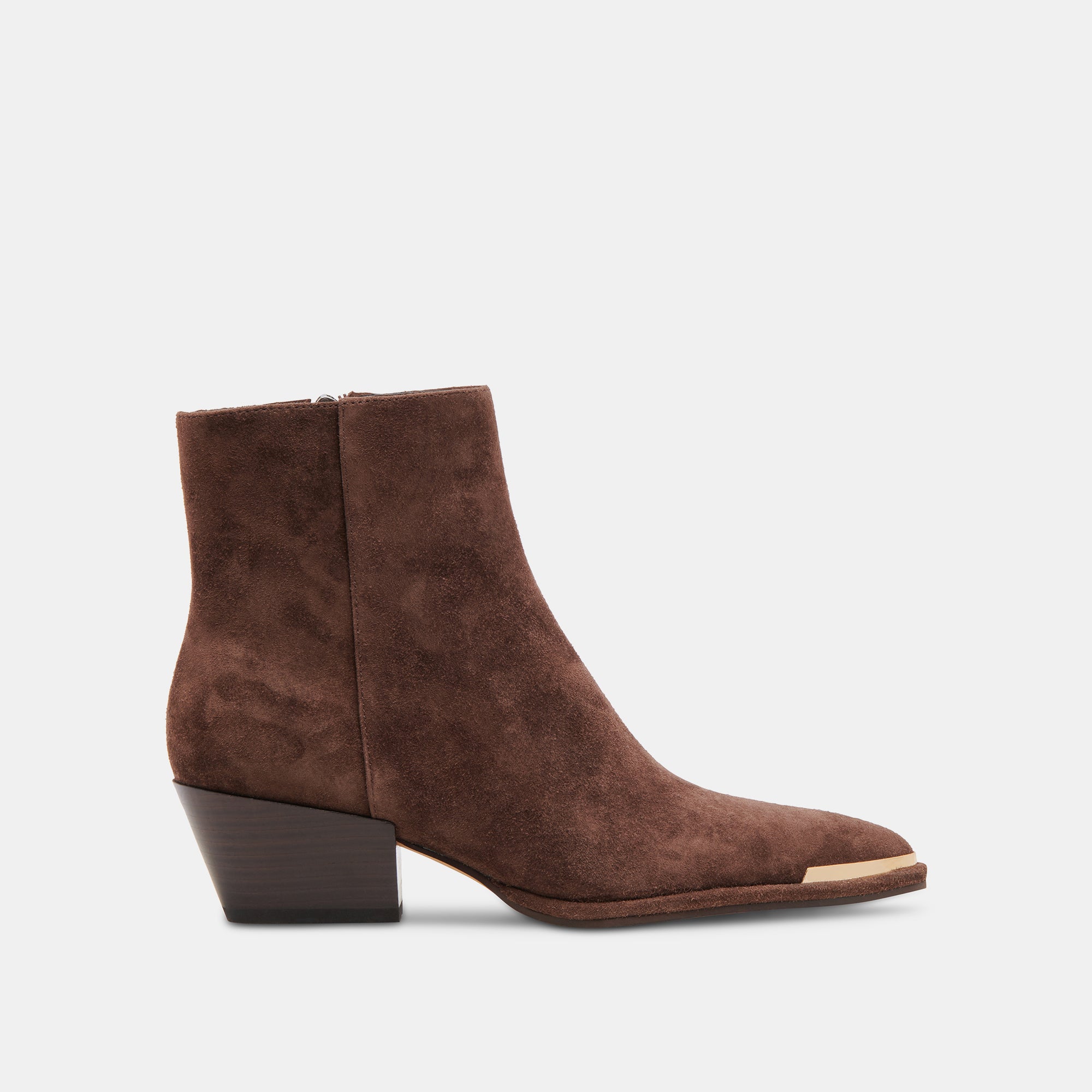 NONAH Women's Wide Booties in Dark Brown Suede - Comfortable Ankle Boots for Fall & Winter Fashion, Casual Outfits & Office Wear
