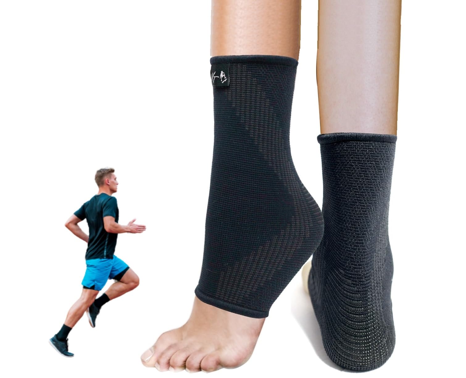 Copper Ankle Brace for Pain Relief - Compression Support Sleeve for Men & Women with Plantar Fasciitis, Sprained Ankle & Foot Pain - Ideal for Running, Walking & Sports Recovery