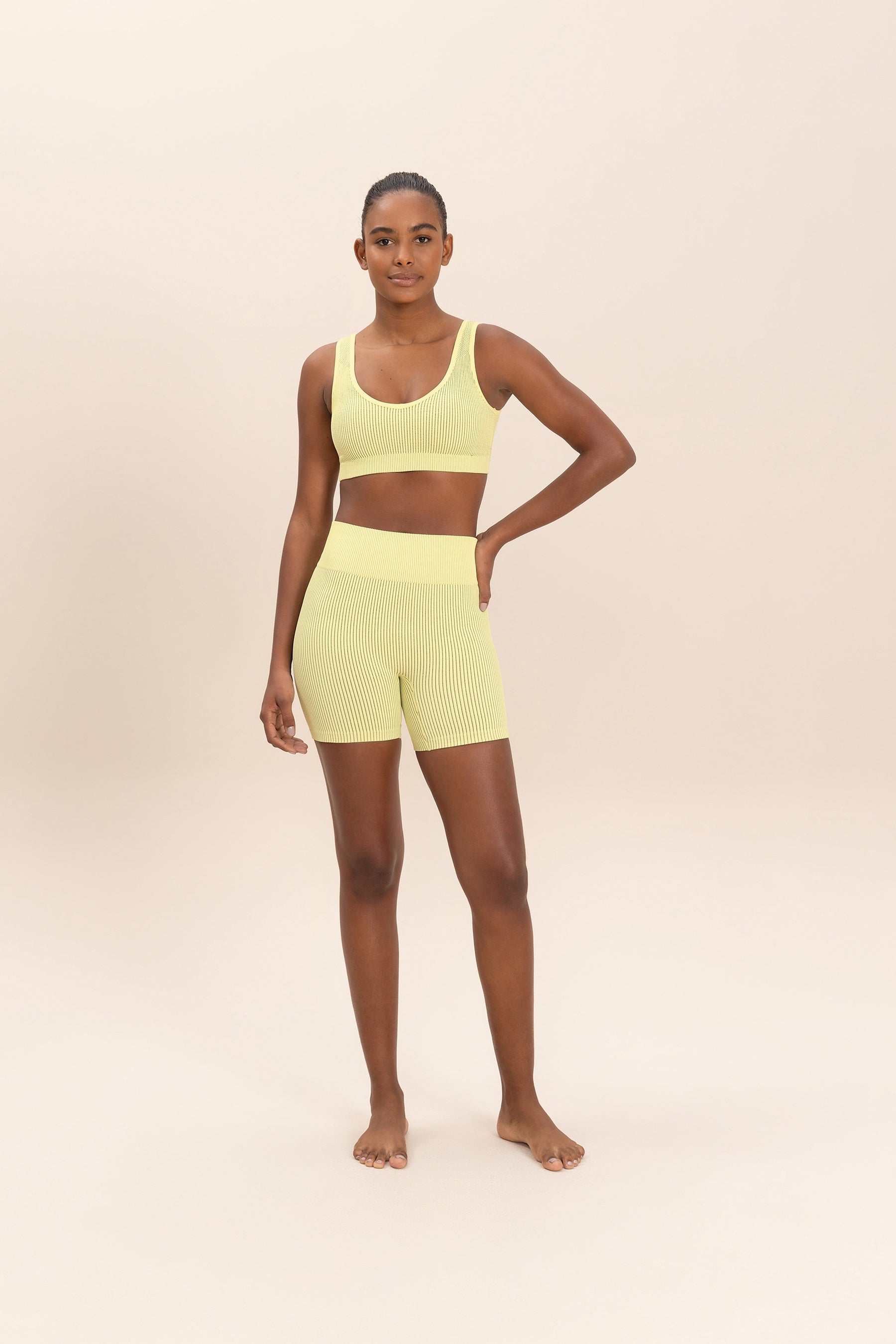 Rib Classic Seamless Shorts for Women - Comfortable Stretchy Yoga Running Workout Shorts - Perfect for Gym, Lounge & Active Wear