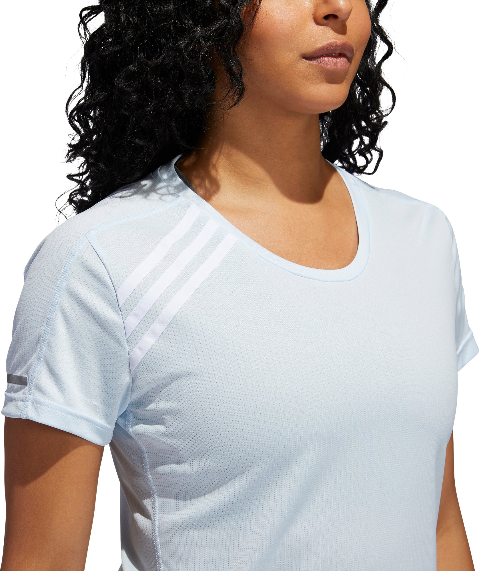 Adidas Women's 3 Stripes Run Tee - Classic Fit Running T-Shirt for Women | Lightweight & Breathable Workout Top | Gym, Jogging & Casual Wear