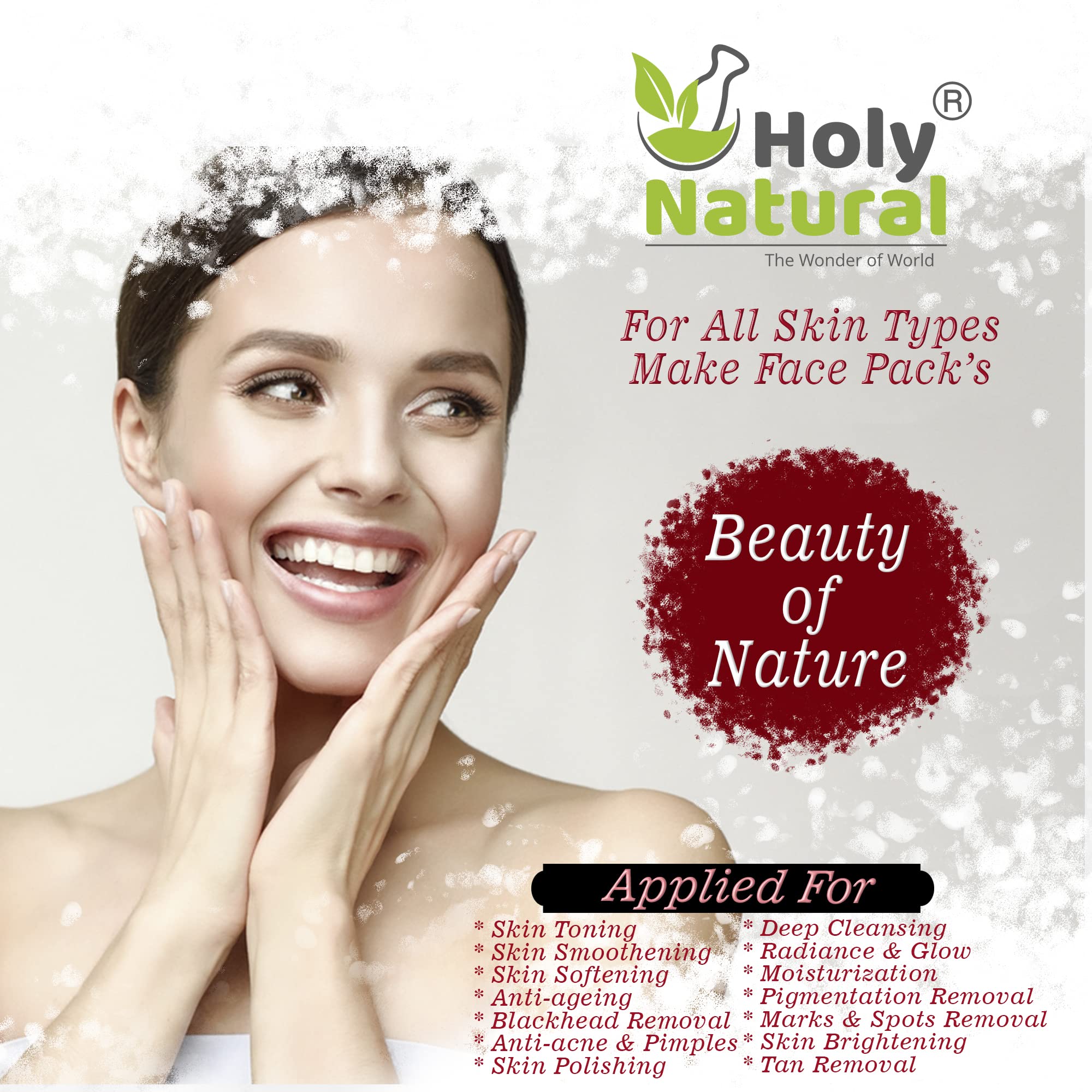 100% Pure Holy Natural Rose Petals Powder (100g) - Organic Gulab Patti Powder for Face Mask, Skin Brightening, Body Wash & Tan Removal | DIY Beauty Care for Glowing Skin & Dark Spot Treatment