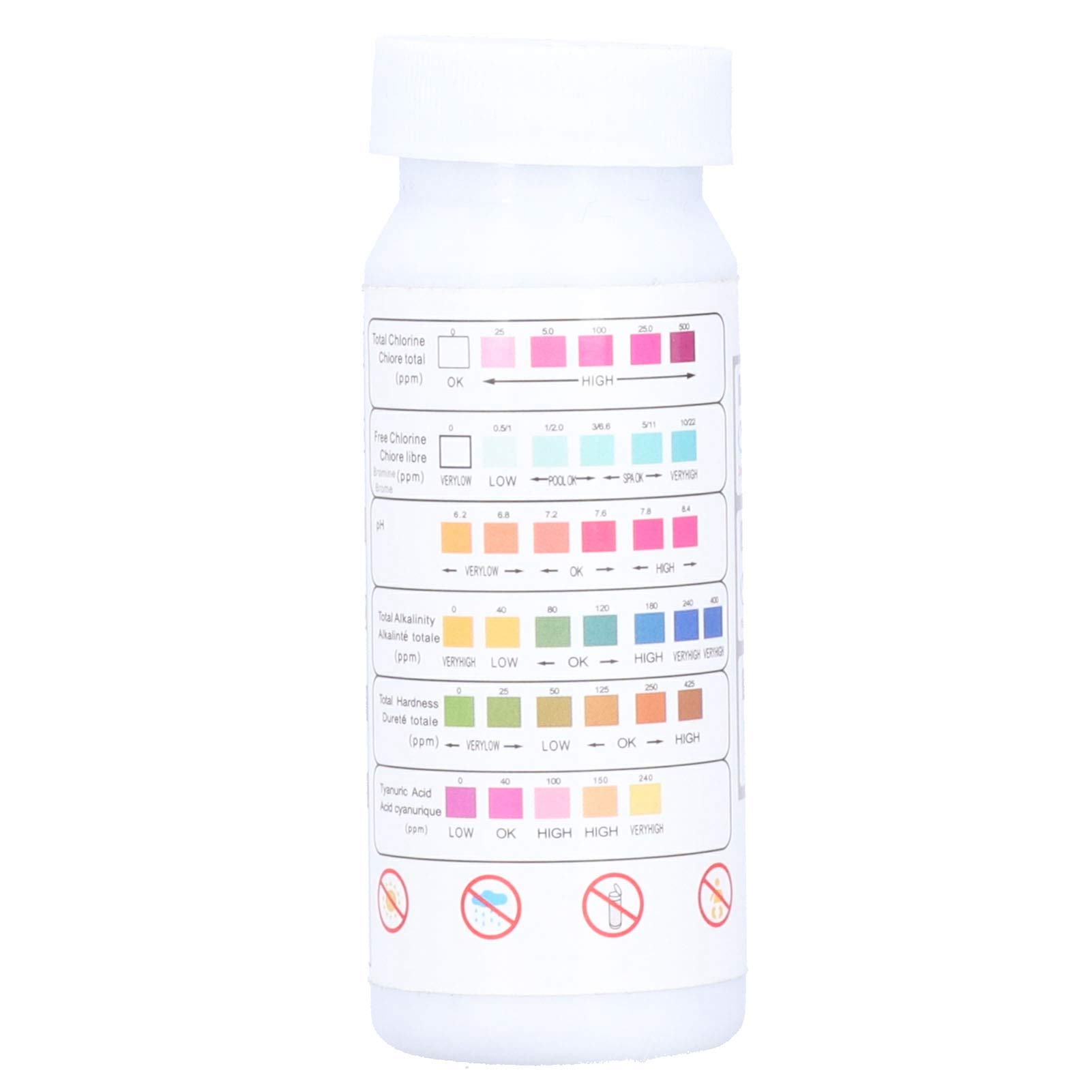 6-in-1 High Sensitivity Pool and Spa Test Strips - Accurate Water Testing for Hot Tubs, Swimming Pools & Hot Springs | Portable & Easy to Use for Home & Professional Water Maintenance
