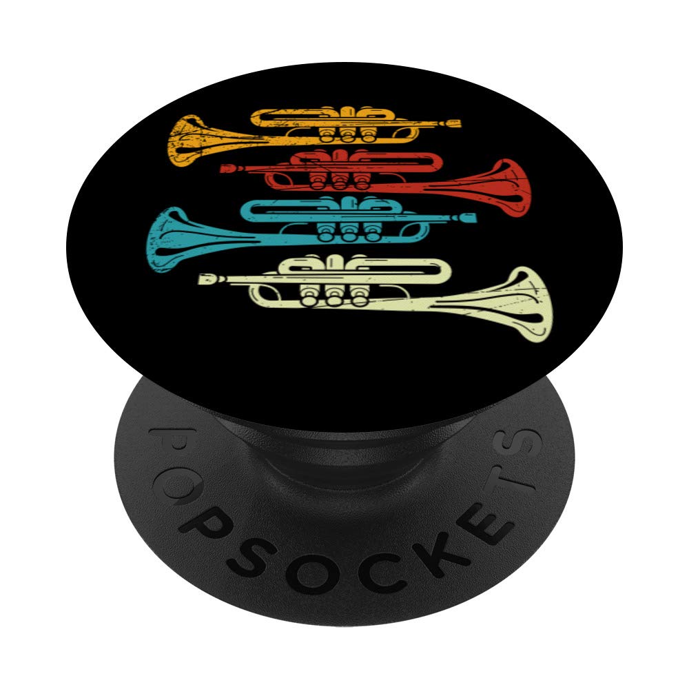 Vintage Trumpet PopSockets Phone Grip & Stand - Expandable Phone Holder for iPhone, Samsung, Tablets - Perfect for Music Lovers, Jazz Enthusiasts & Gift Giving