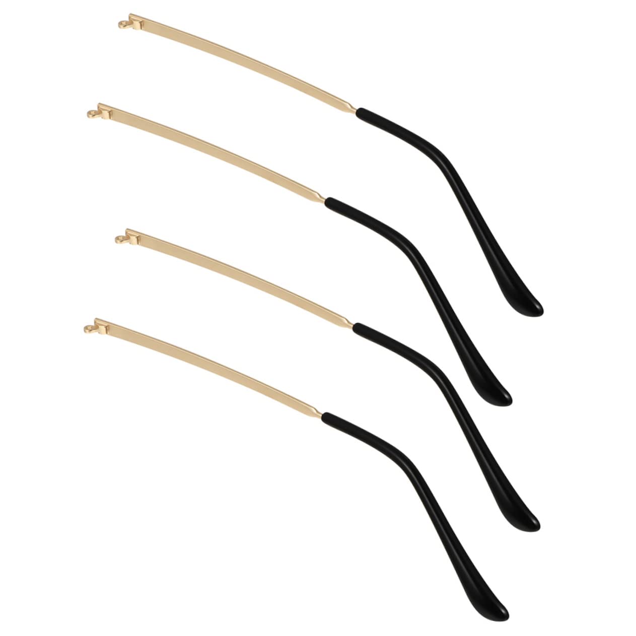 Lurrose 2 Pairs Metal Glasses Temple Replacement - Adjustable Eyeglass Frame Arms with Screwdriver for Men & Women - Perfect for Reading, Working & Daily Wear