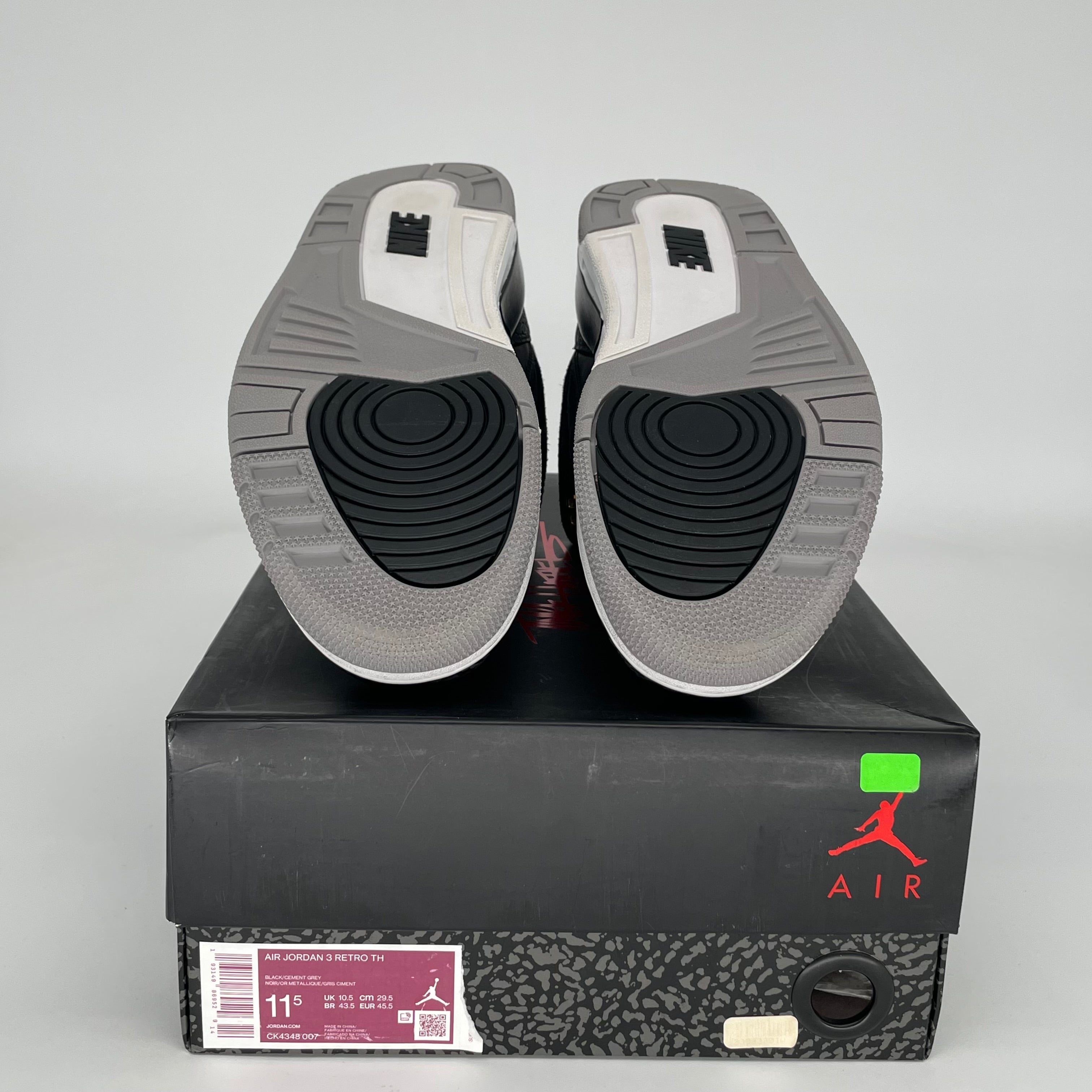AIR JORDAN 3 TINKER Black Cement Gold Men's Basketball Shoes Size 11.5 - Style CK4348-007 | Retro Sneakers for Streetwear & Basketball Games