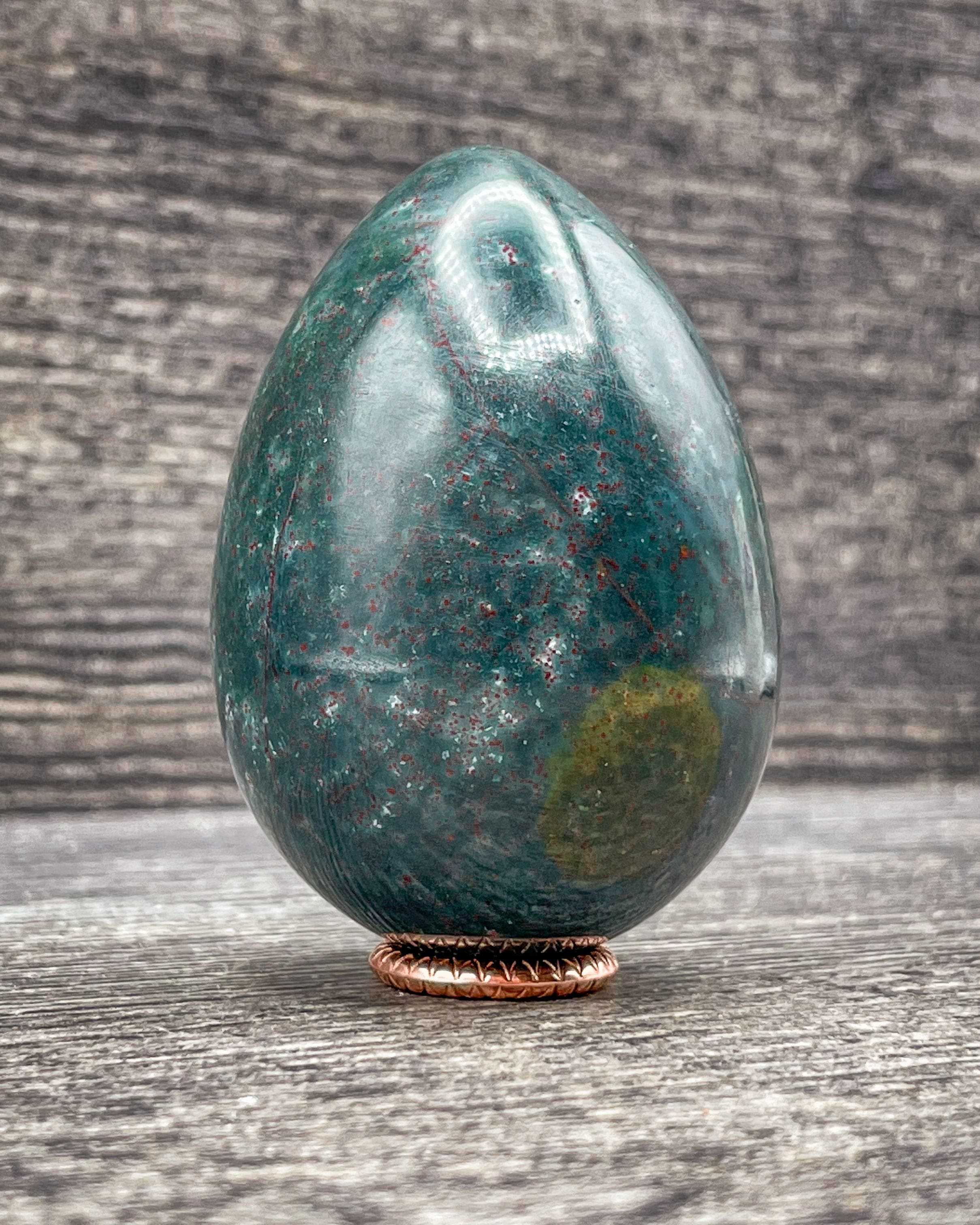 Natural Bloodstone Egg - 180g Healing Crystal for Meditation, Stress Relief & Energy Balancing - Perfect for Home Decor, Yoga & Spiritual Practices