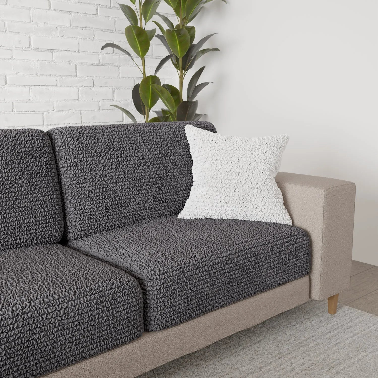 Premium Microfiber Chaise Lounge Seat Cushion Cover - Soft, Durable & Washable - Perfect for Living Room, Patio or Outdoor Furniture Protection