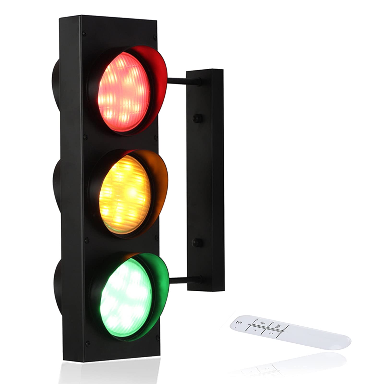 WXHXJY LED Traffic Warning Light - Red, Green, Yellow Wall Lamp with Remote Control, Dual-Sided 5W×6 Indoor Wall Light for Home & Office Decoration - Perfect for Stairways, Hallways, and Emergency Exits
