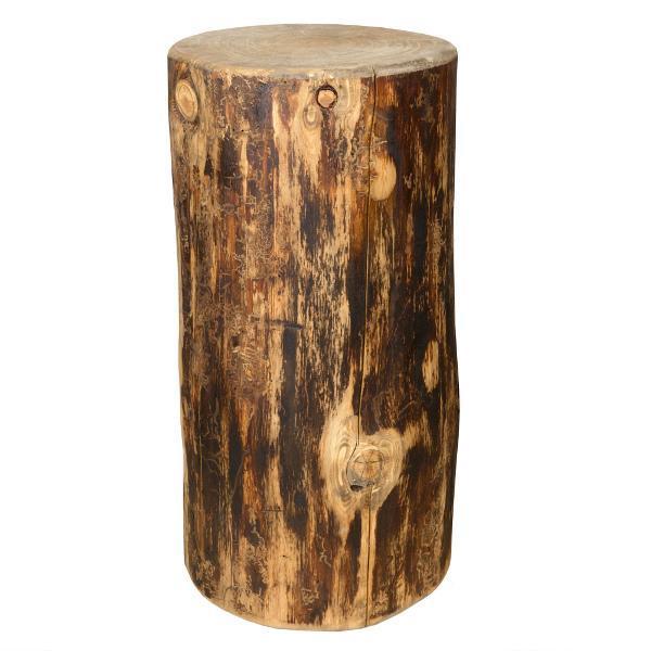 Glacier Country Cowboy Stump - Rustic Wooden Stool for Western Decor, Ranch, and Outdoor Camping