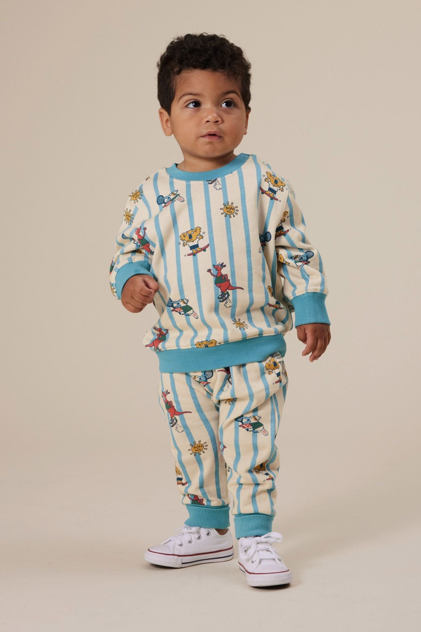Goldie Squad Terry Sweater for Toddler Boys | Soft Cotton Pullover | Perfect for Playdates & Family Outings