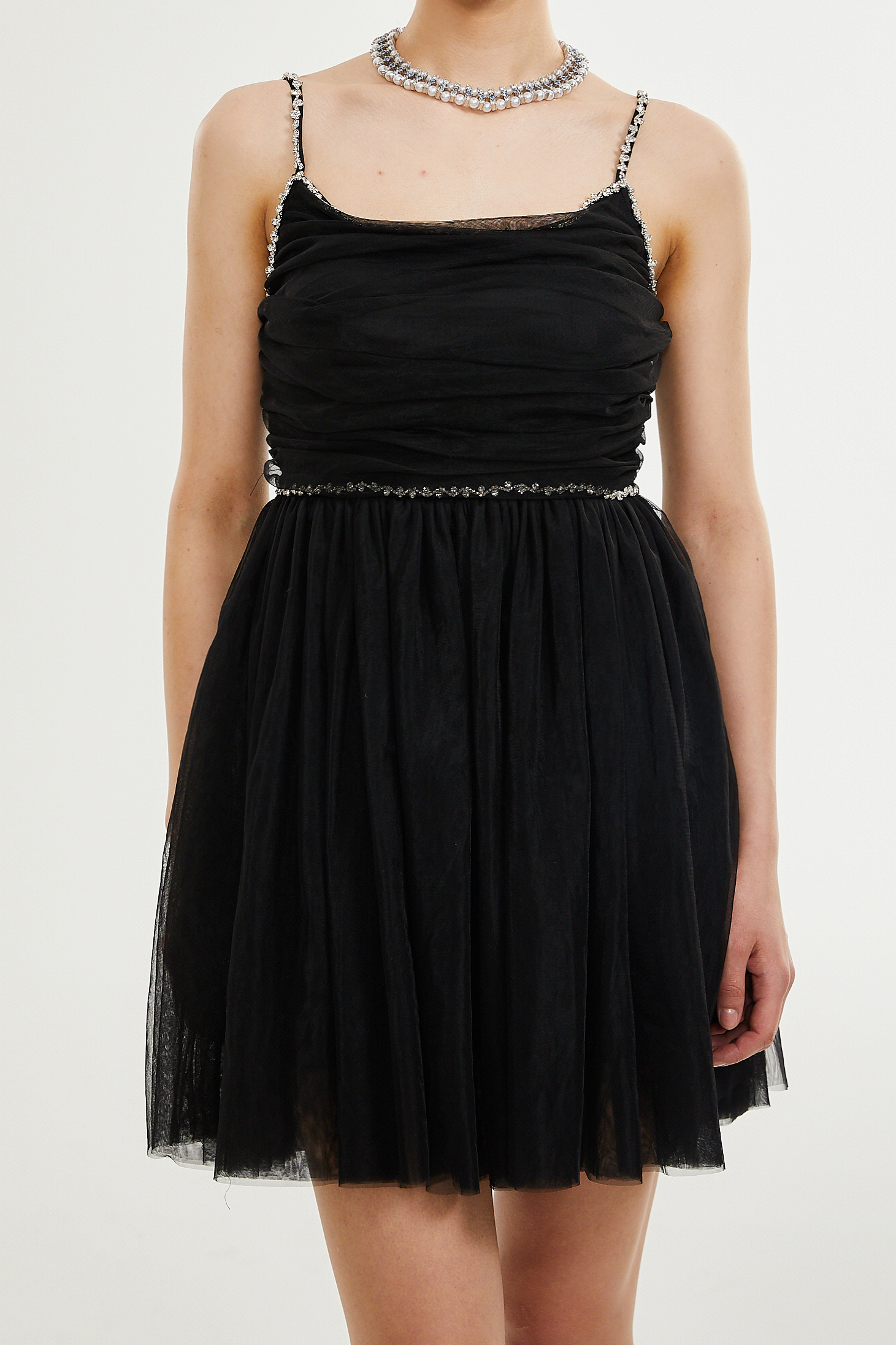 Catriona Embellished Tulle Mini Dress - Elegant Party Gown for Weddings, Prom & Evening Events