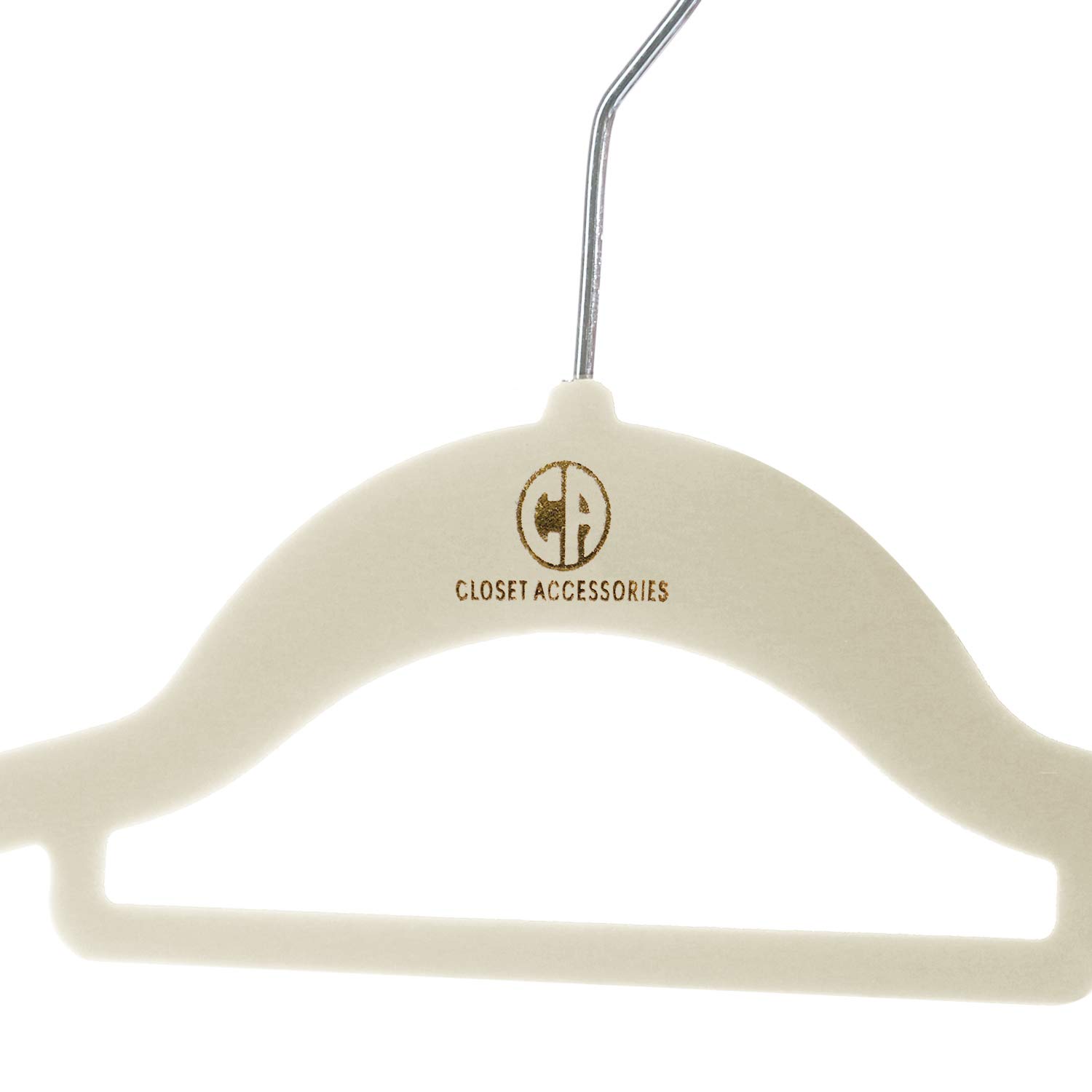Velvet Hangers 30 Pack with 20 Bonus Finger Clips - Non-Slip Slim Space Saving Clothes Hangers with Notches, Tie Bar & Swivel Hooks (Ivory/Beige/White) - Perfect for Closet Organization, Travel & Delicate Garments