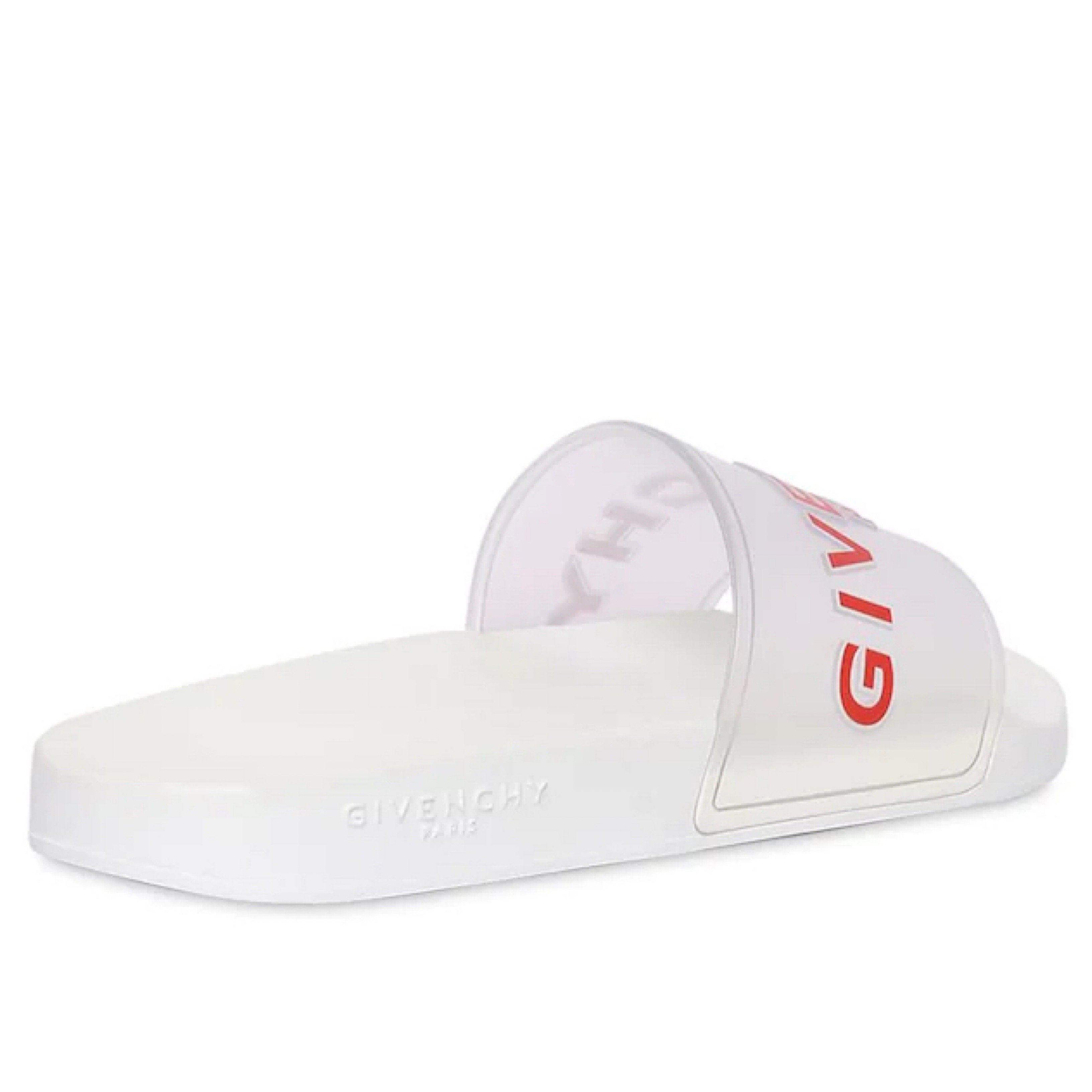 Givenchy Transparent Logo Sliders - Luxury Designer Sandals for Women & Men | Perfect for Beach, Pool & Summer Outfits
