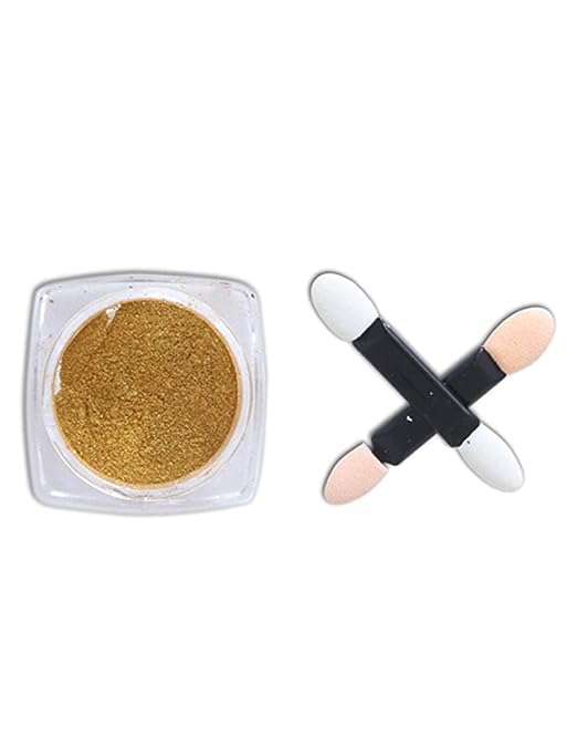 Bunny Nail Studio Chrome Powder for Nail Art - Professional Nail Glitter & Chrome Polish Powder Kit | Golden Sparkle Nail Extensions & Manicure Supplies | Perfect for Salon, Home DIY & Party Nail Designs